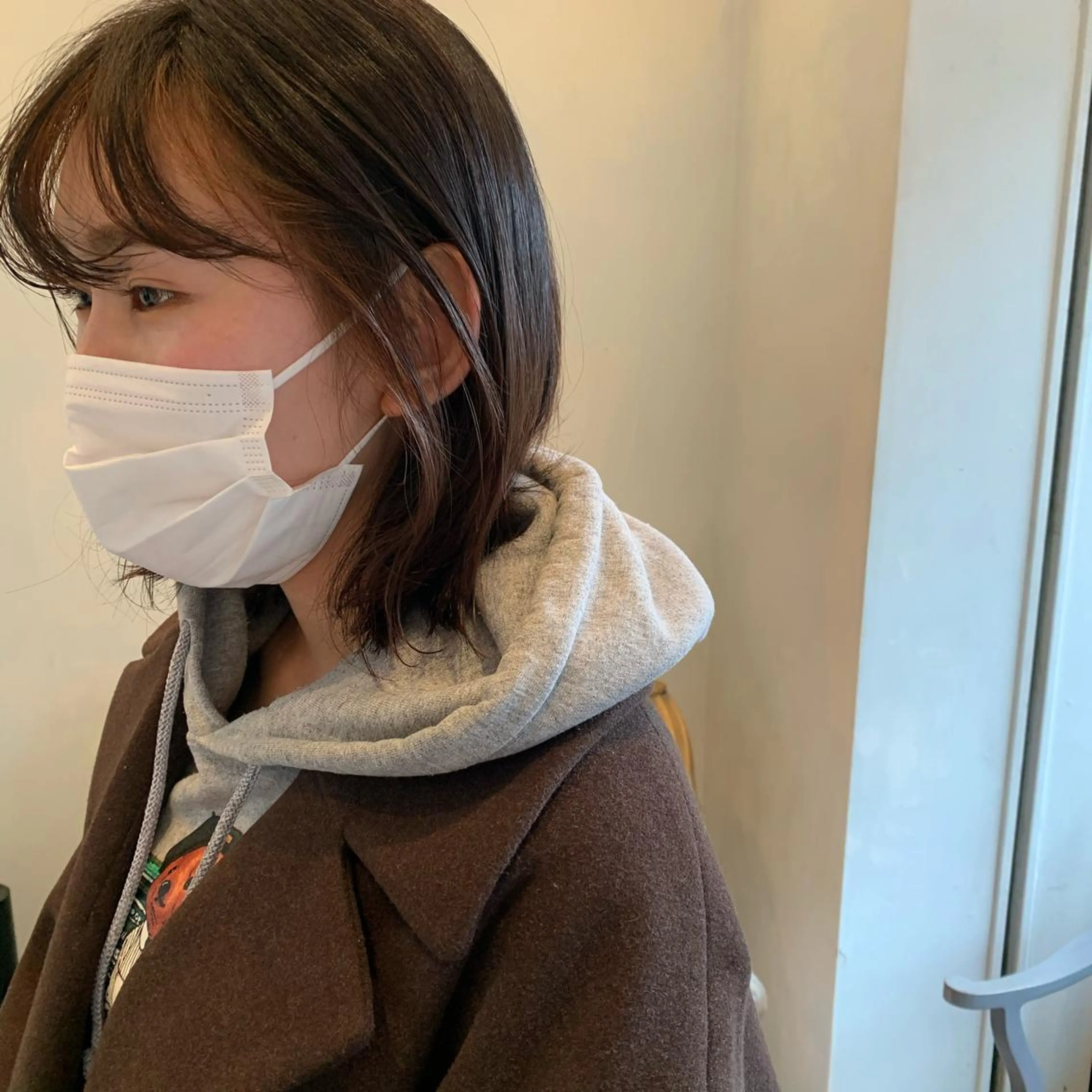 ミディアム カラー SAKINO. ベージュカラーのヘアスタイル