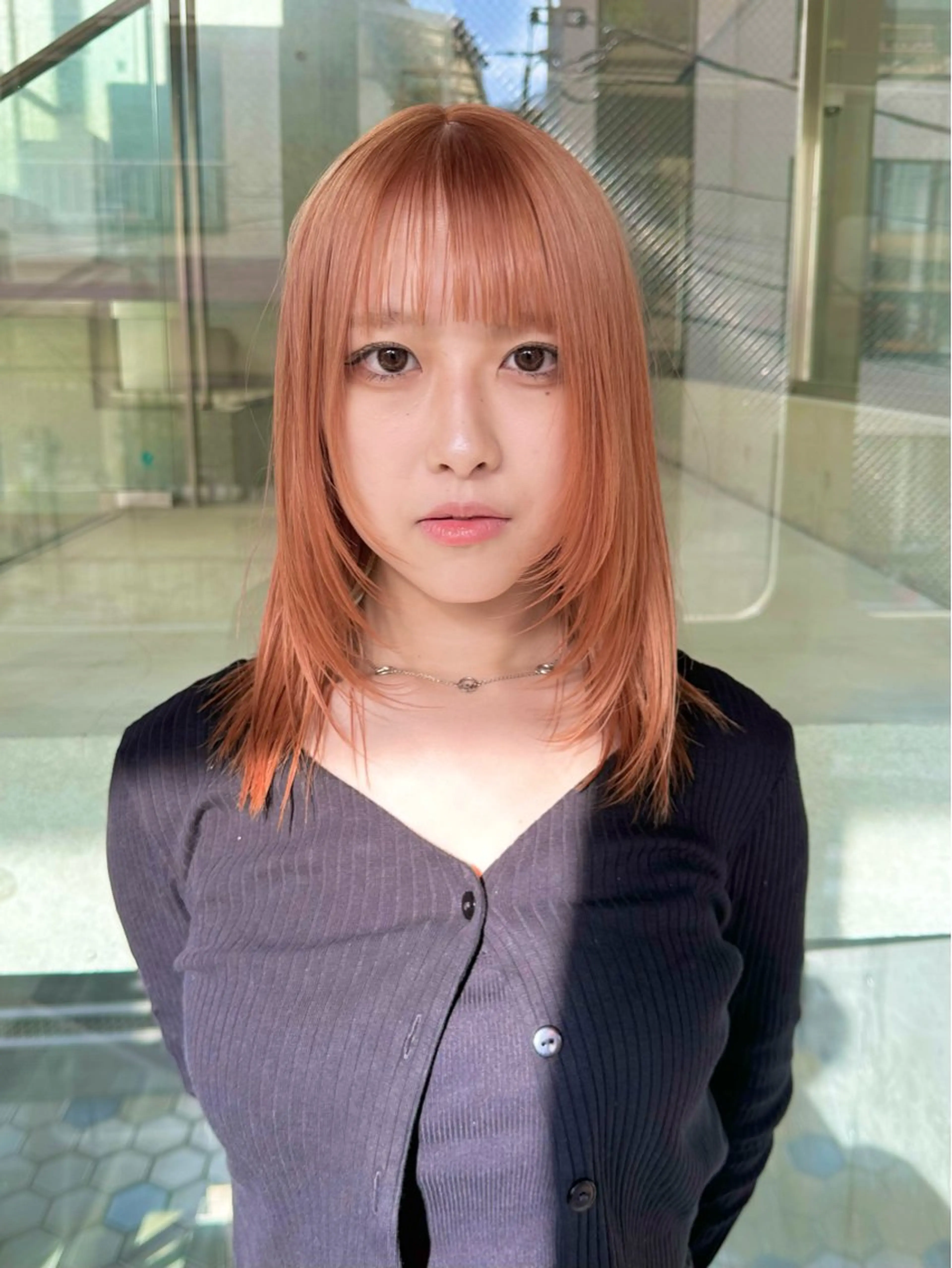 ミディアム カラー カット ヘアカラー トリートメント kai .のヘアスタイル