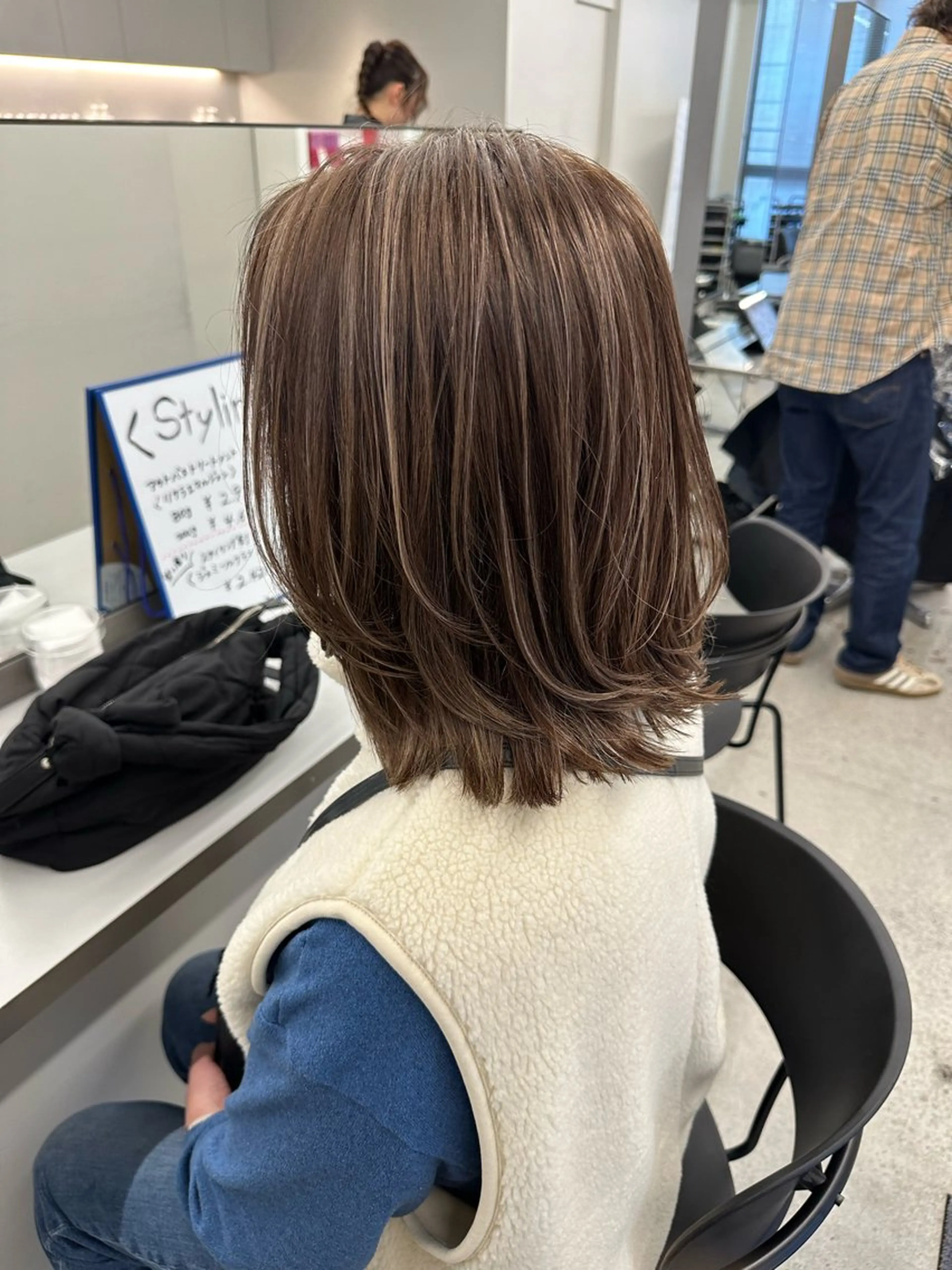 ミディアム カラー メンズ カット ヘアカラー トリートメント 山本　尚輝 🐶ハイライト🐶のヘアスタイル