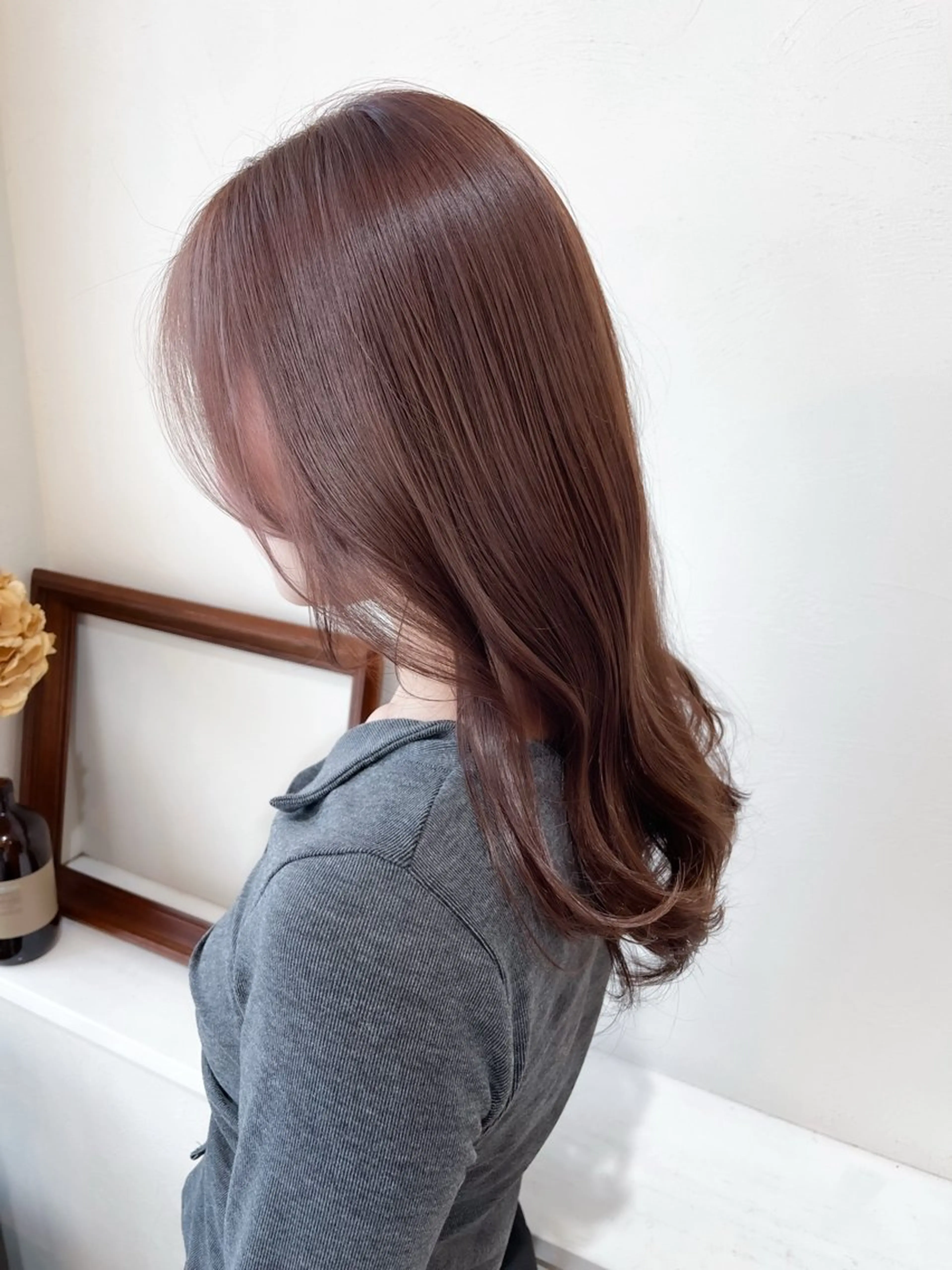 セミロング ヘアカラー トリートメント SET-UP北長瀬 Yurukiのヘアスタイル