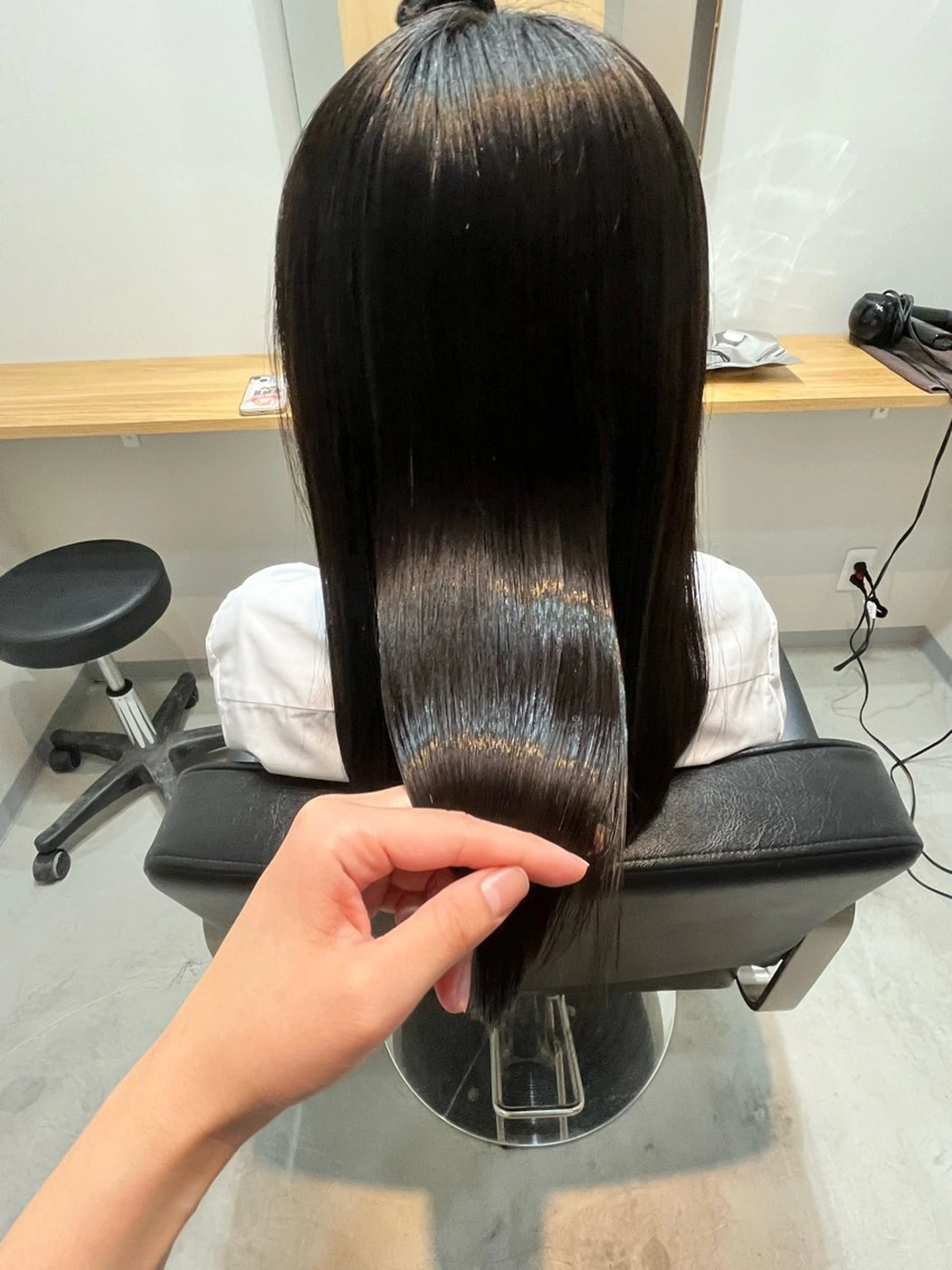 セミロング カット 縮毛矯正 トリートメント omaフクダ 縮毛矯正/艶髪カラーのヘアスタイル