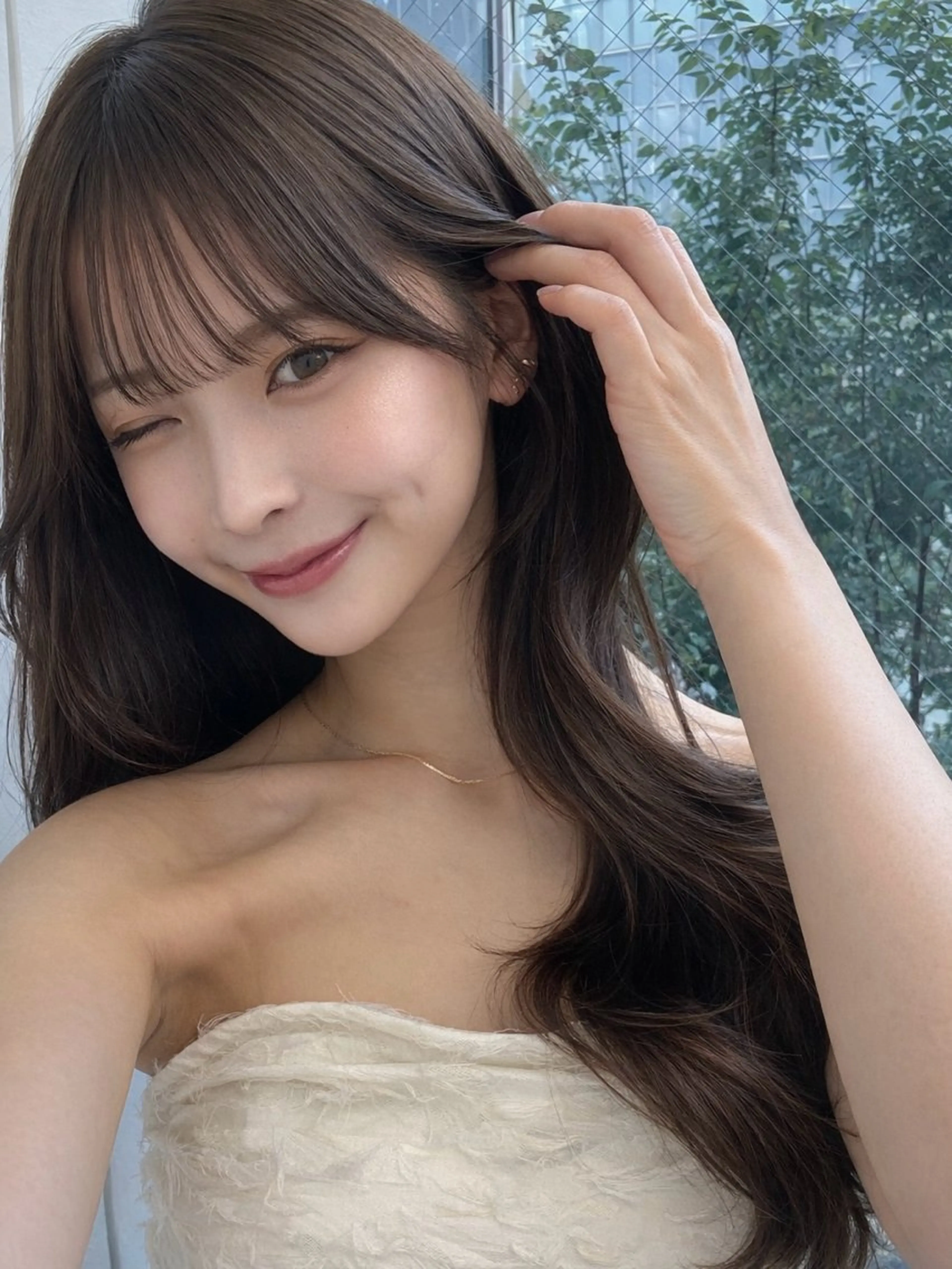 セミロング 映える顔まわり/前髪 特化 💗 ユキマのヘアスタイル