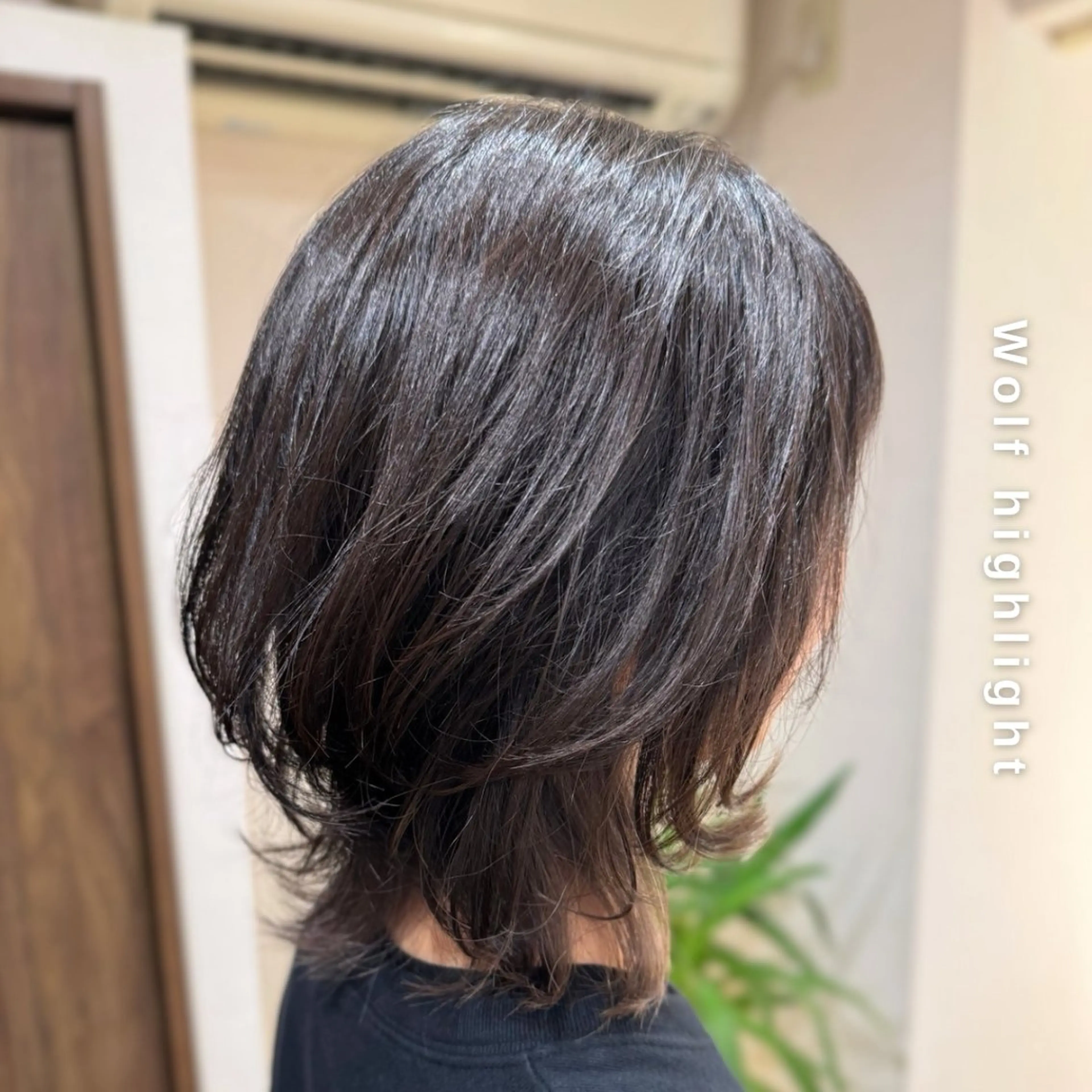 ミディアム カラー ハイライトカラー シルバー ハイライト 外ハネヘア ウルフカット ヘアカラー トリートメント ヘアセット しんのすけ /モデルさん募集中のヘアスタイル