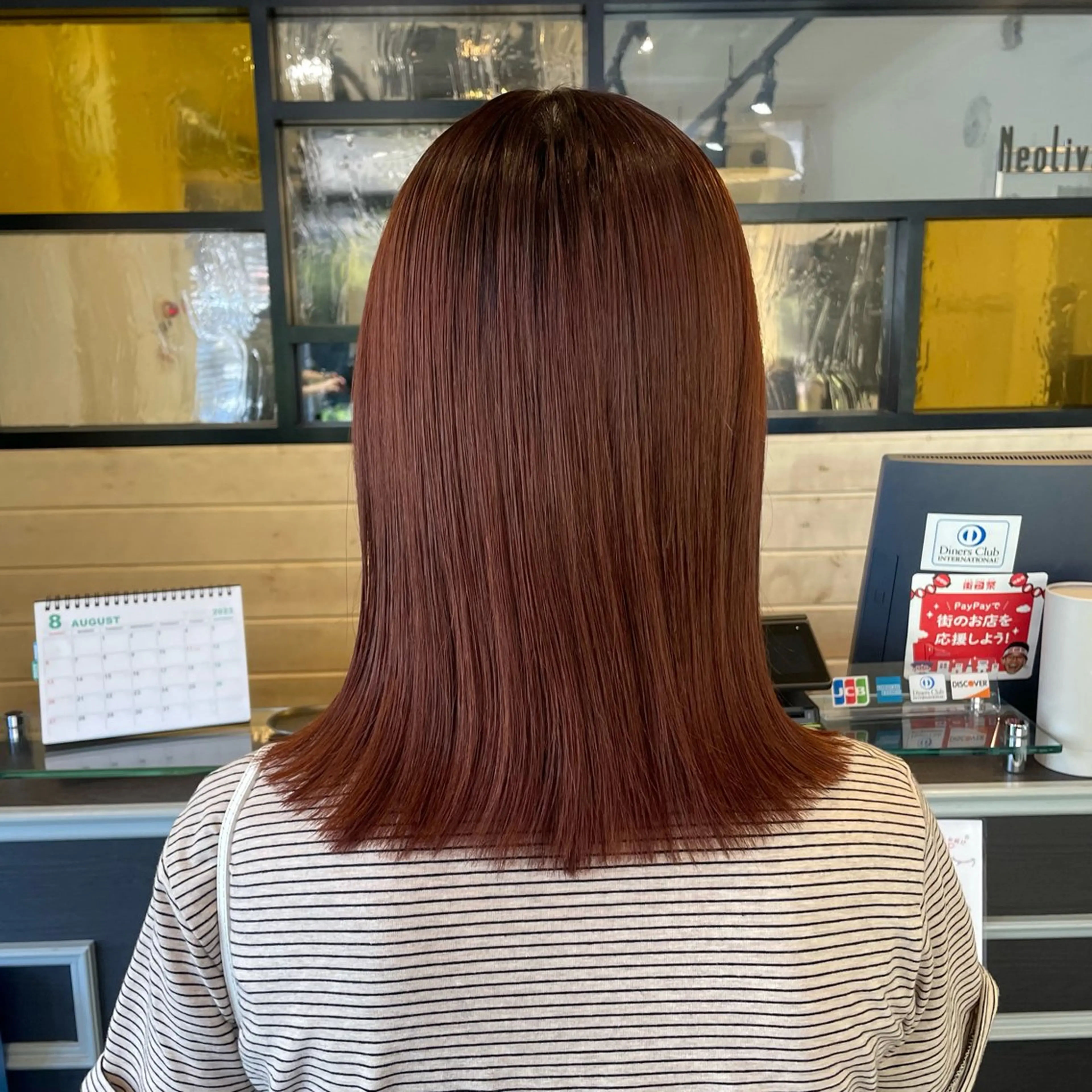 ミディアム カラー スナコザワ レナのヘアスタイル