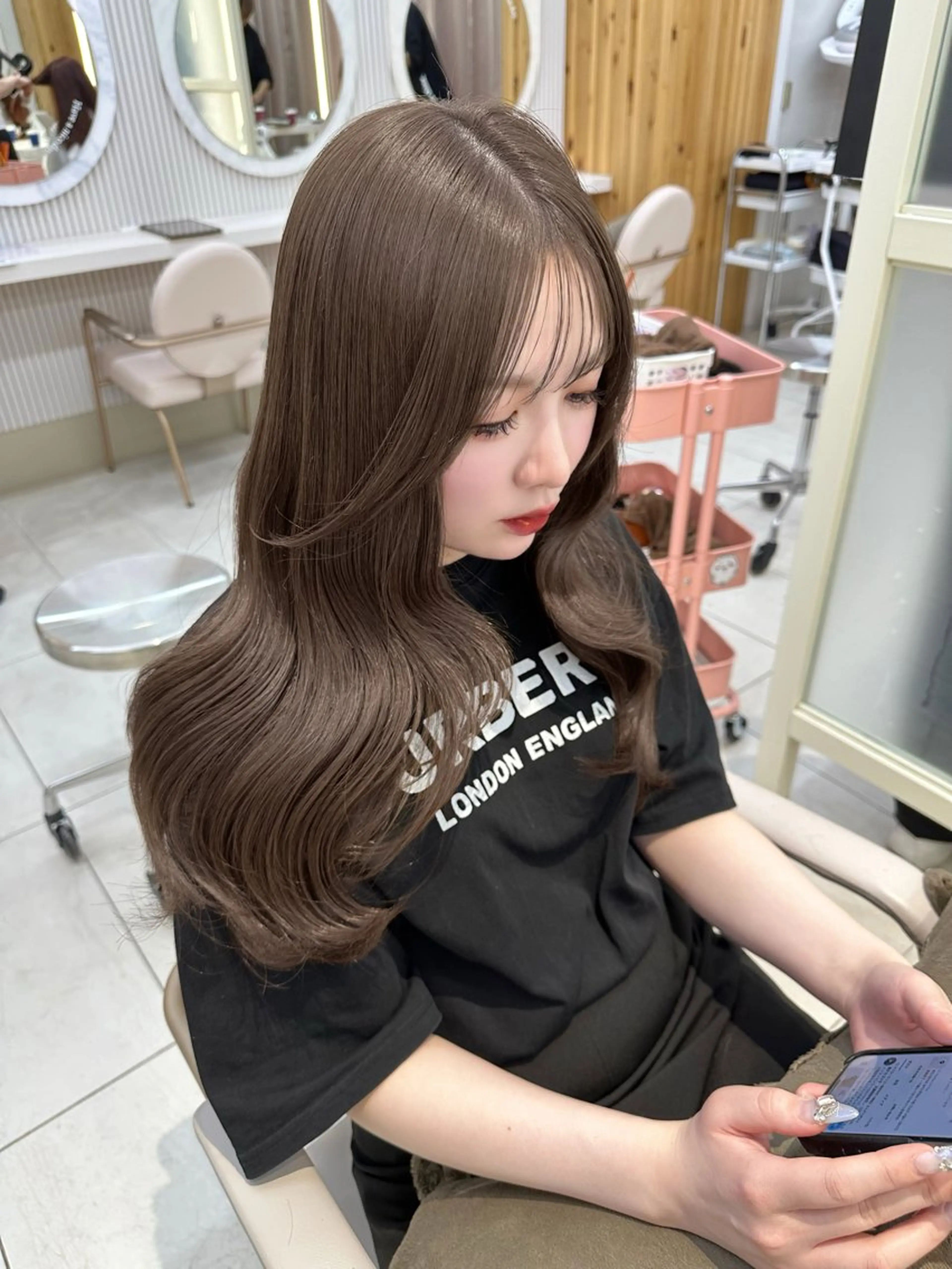 セミロング カラー 🇰🇷韓国風くびれ ヘア🇰🇷中村優大のヘアスタイル