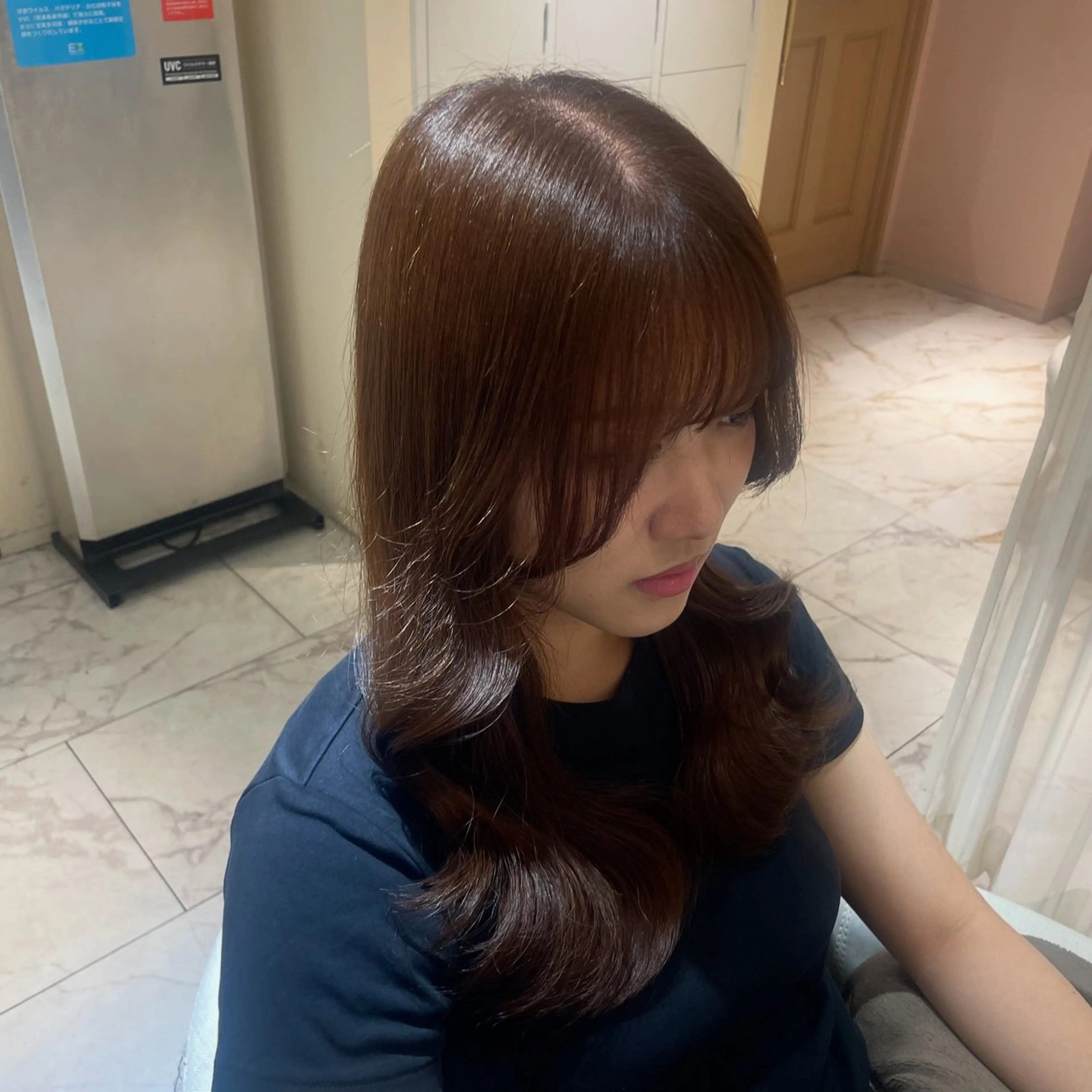 ロング カラー ヘアカラー トリートメント ヘッドスパ マホ/日吉/髪質改善 /レイヤー/ガーリーのヘアスタイル