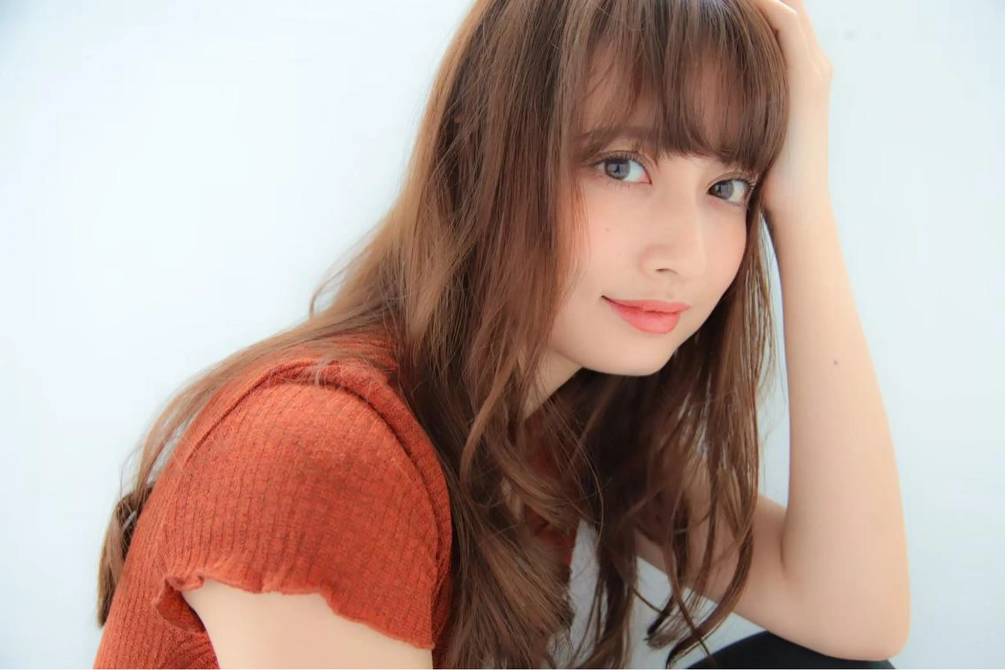 ロング カラー トリートメント 大人っぽ♡上品な暖色 ♡ブリーチなし♡のヘアスタイル