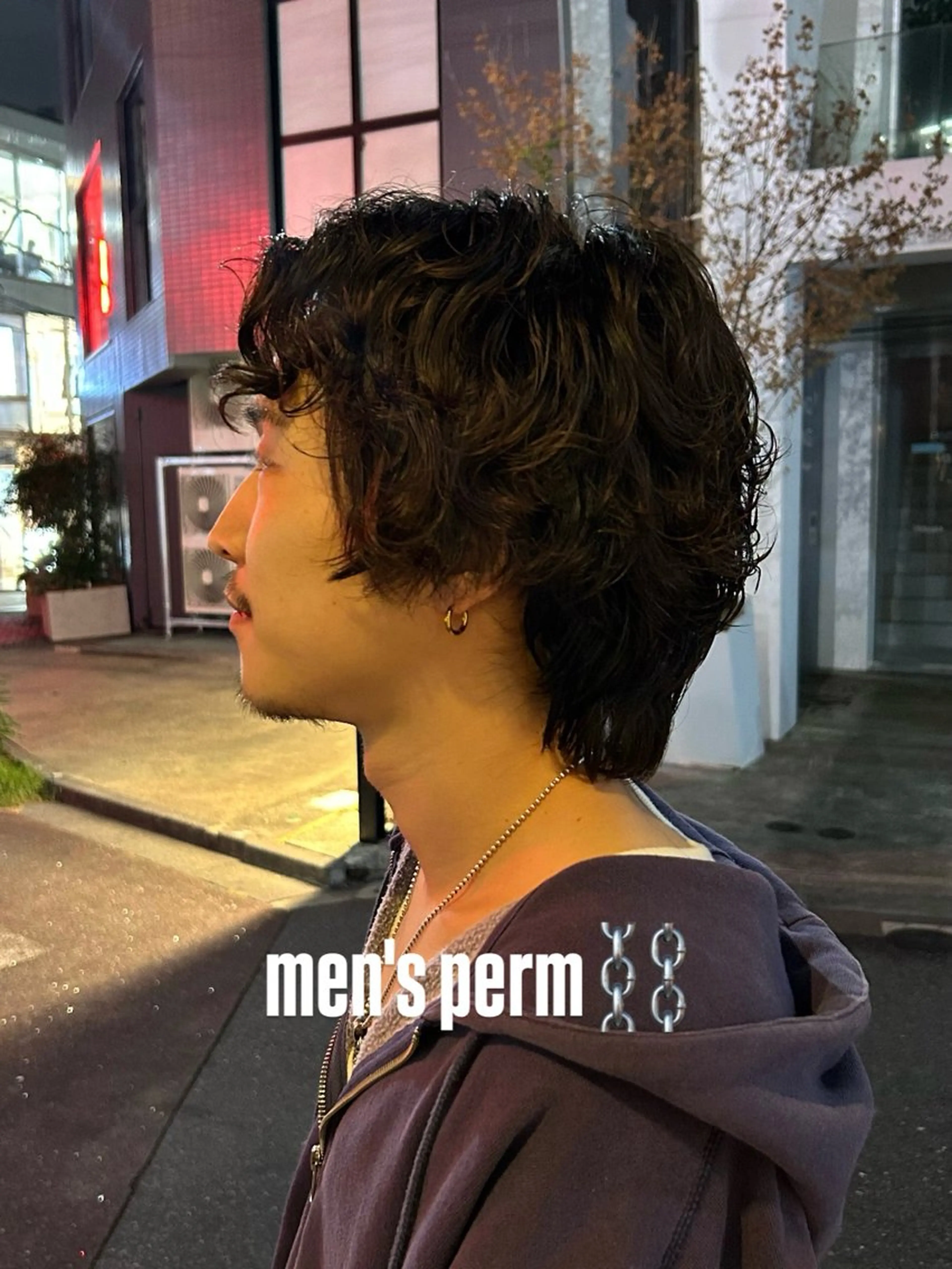 パーマ メンズ カット パーマ トリートメント 柔らかい質感とカラー /moekaのヘアスタイル