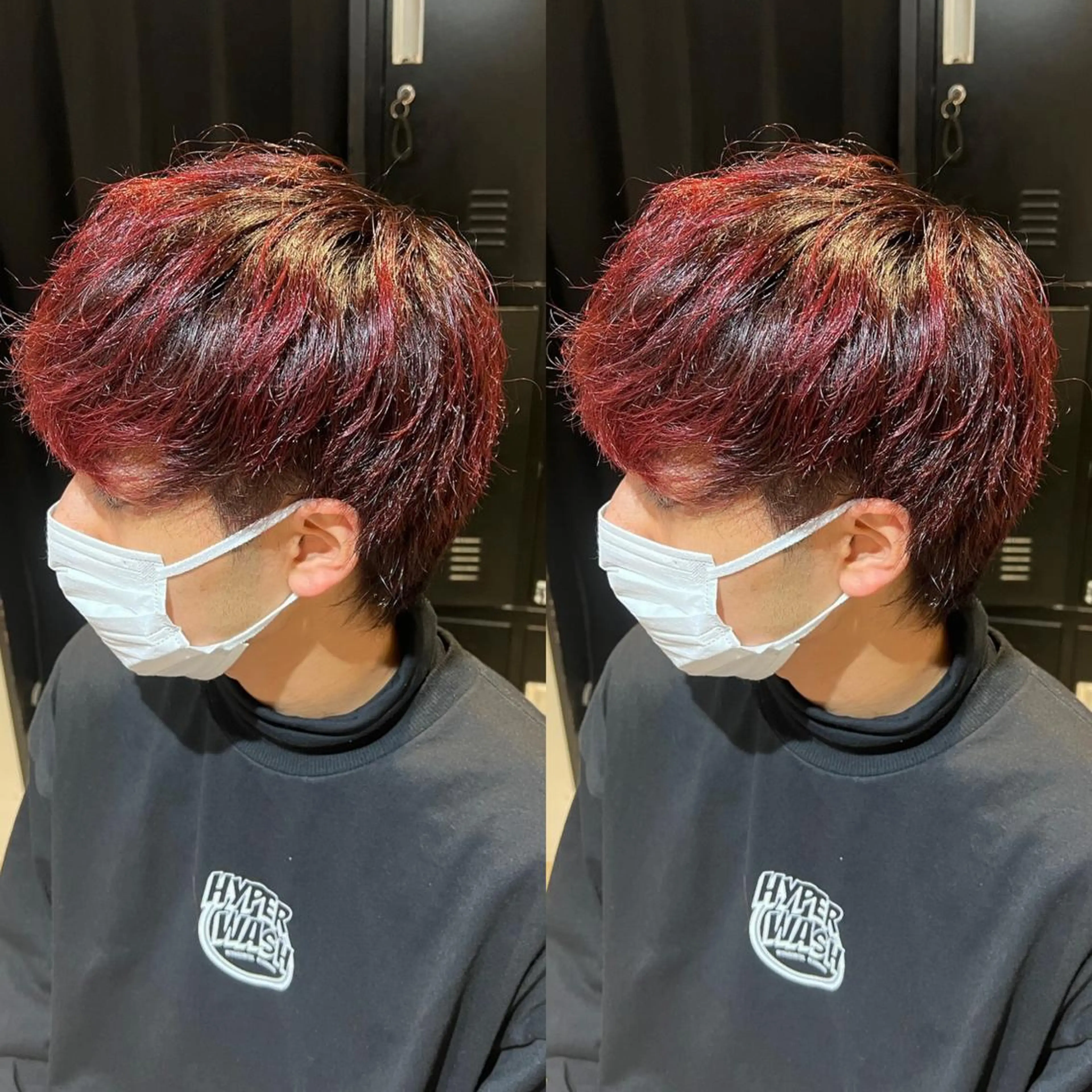 カラー メンズ センターパート ／植田のヘアスタイル