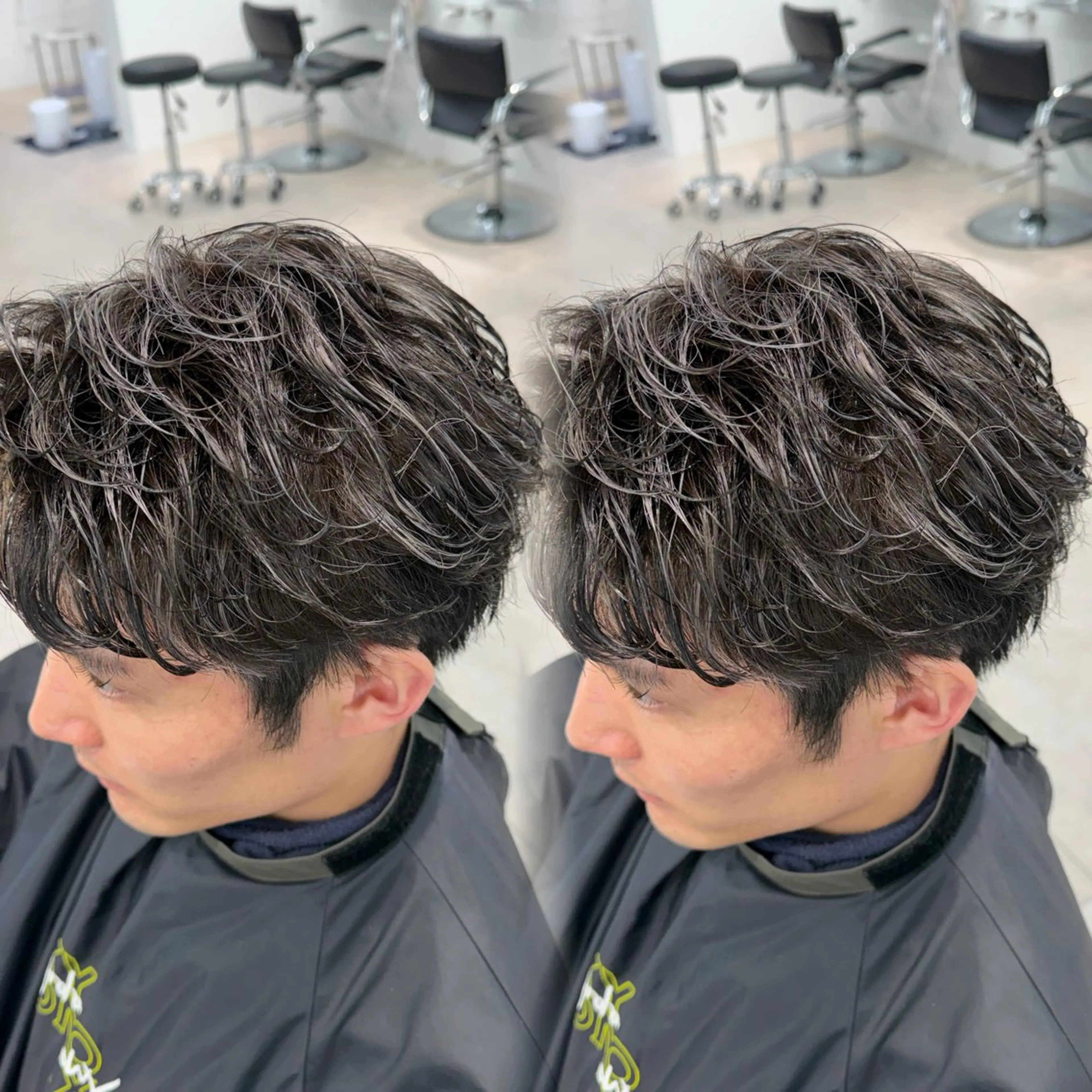 ショート カラー メンズ メンズハイライト ハイライトカラー ハイライト カット ヘアカラー トリートメント 表参道/ハイライト バレイヤージュのヘアスタイル