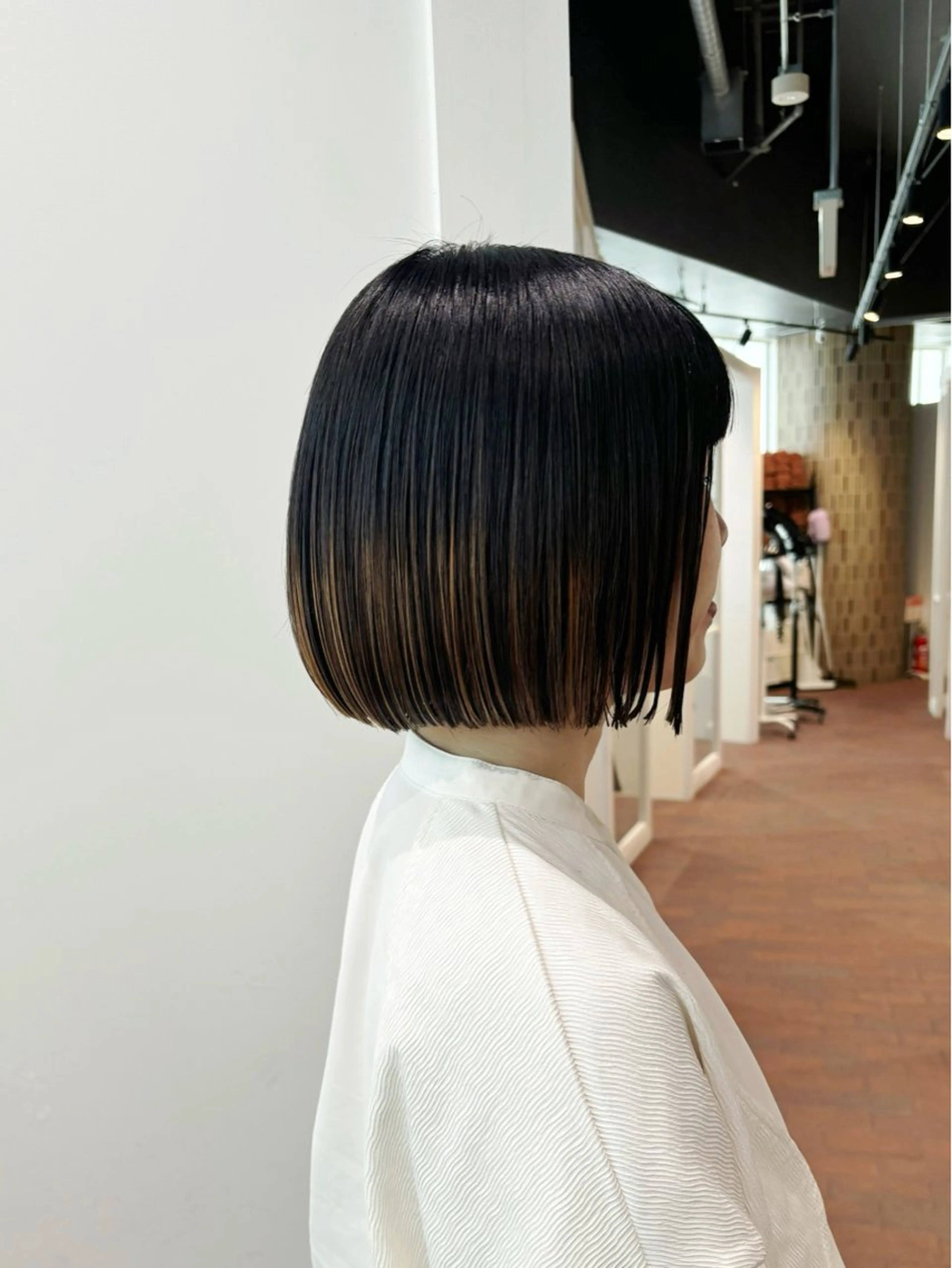 ミディアム ボブ カット マンツーマン 縮毛矯正/マユコのヘアスタイル