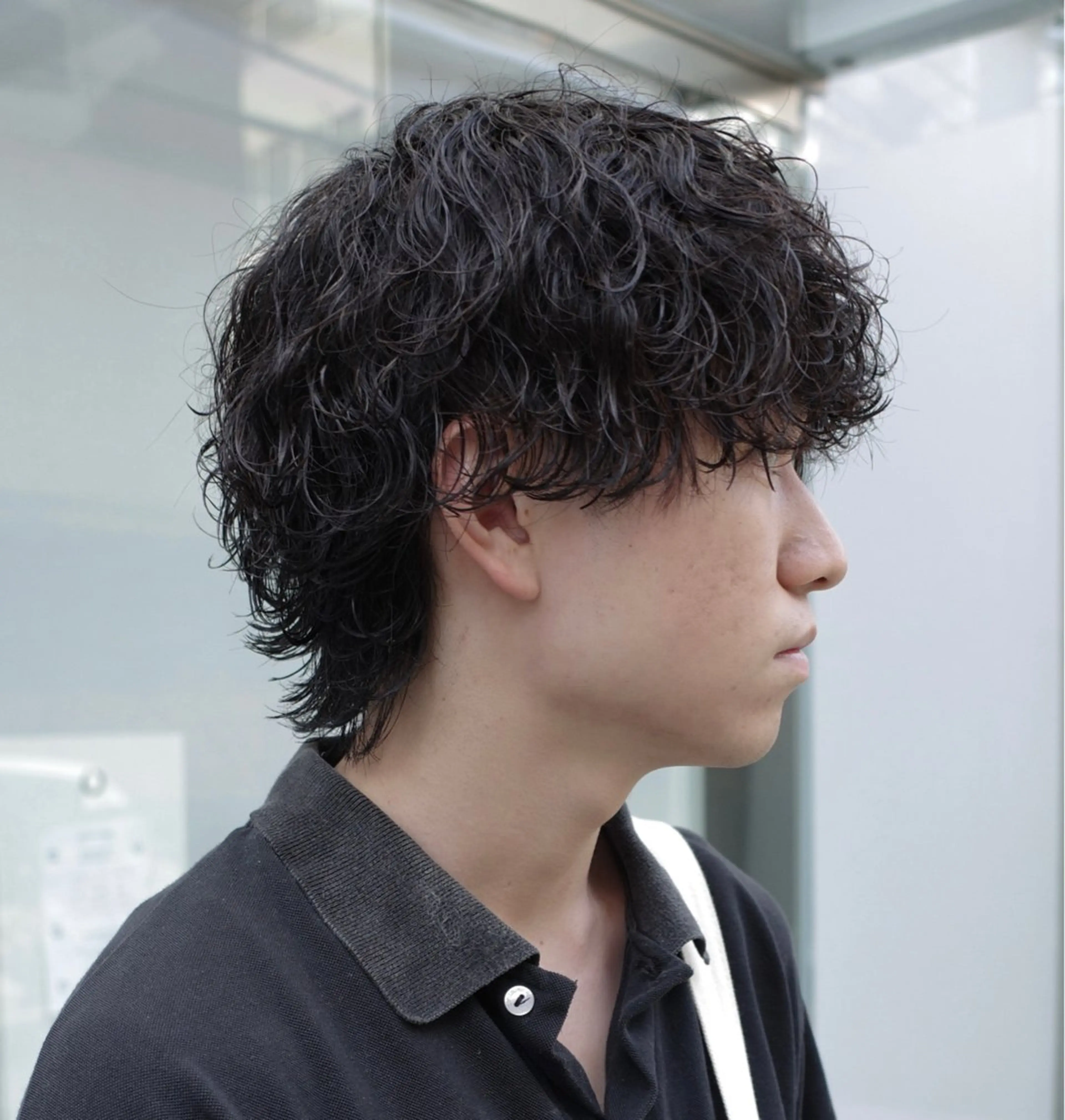 ミディアム パーマ メンズ ミディアムパーマ メンズパーマ 波巻きパーマ メンズウルフカット ウルフカット 🌀パーマ特化 美容師🌀/しゅんのヘアスタイル