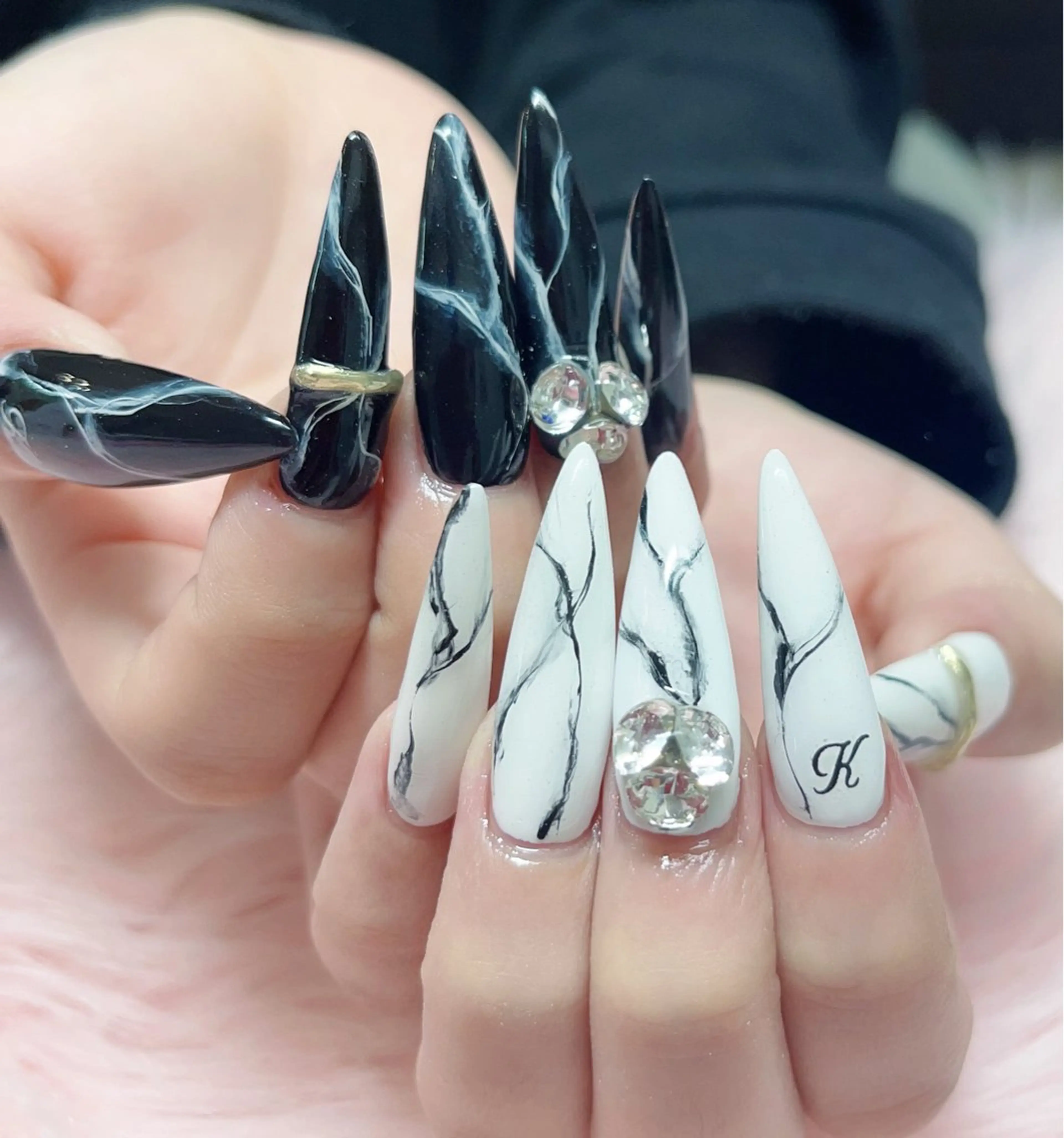 ネイル フットネイル フレンチネイル ジェルネイル ゴージャス ハート ハンドネイル MoonNail ユリ🌸のネイルデザイン