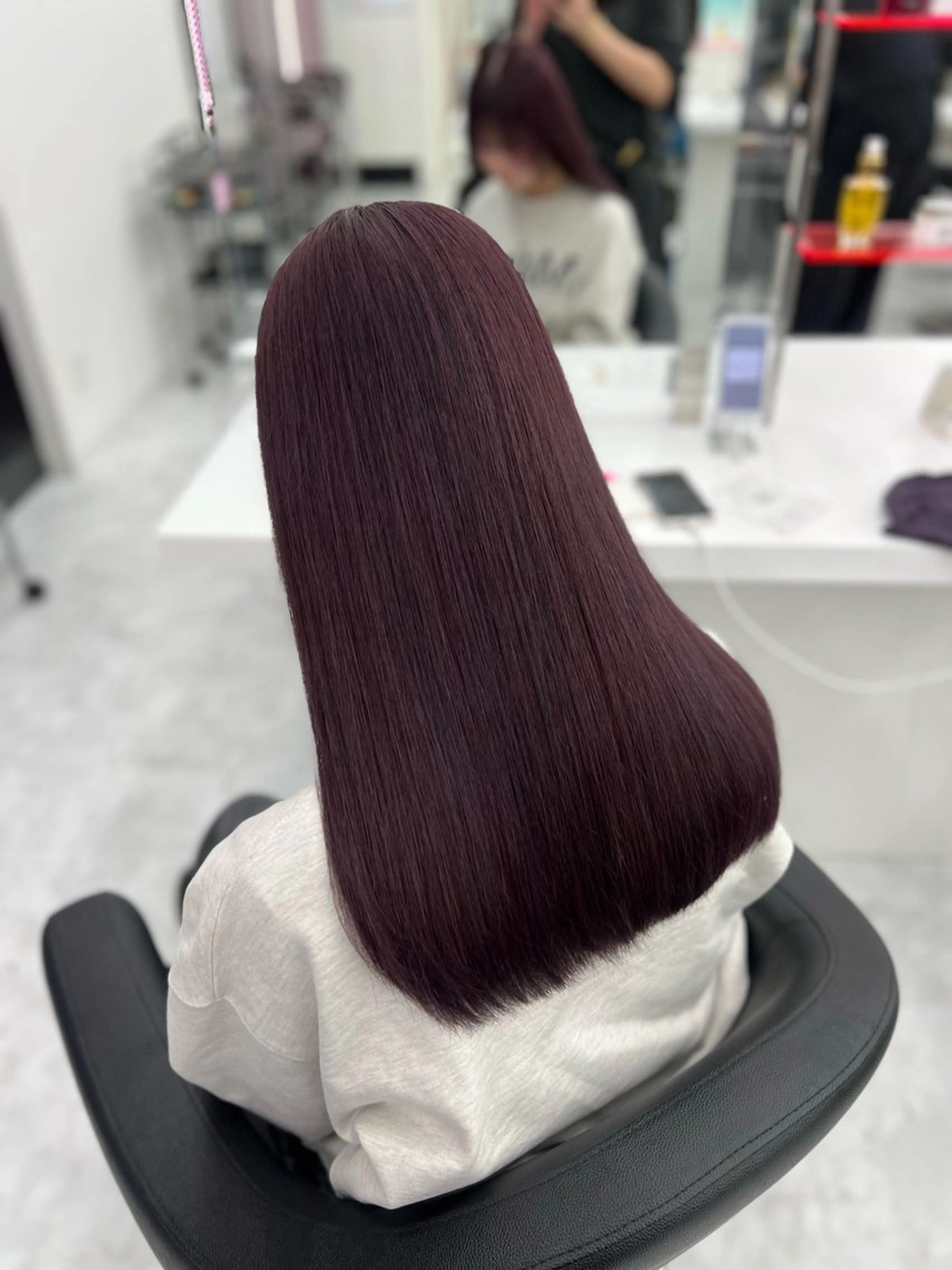 セミロング カラー 💖似合わせカラー レイヤー💖ブリーチのヘアスタイル