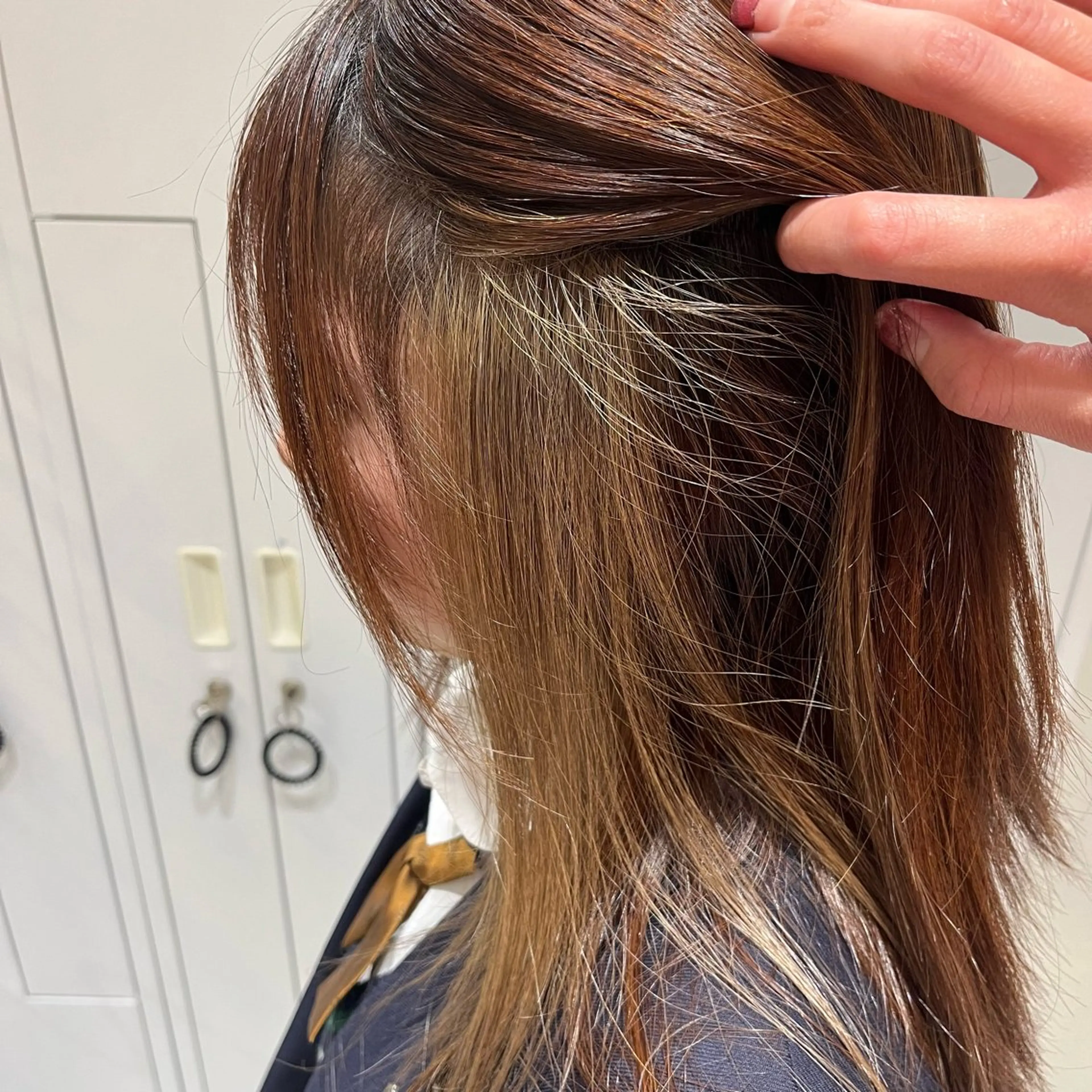 ロング カラー ベージュカラー ブリーチ ハイトーンカラー インナーカラー ミルクティーベージュ 💖ブリーチ/暖色 𝐘𝐮𝐢💖のヘアスタイル