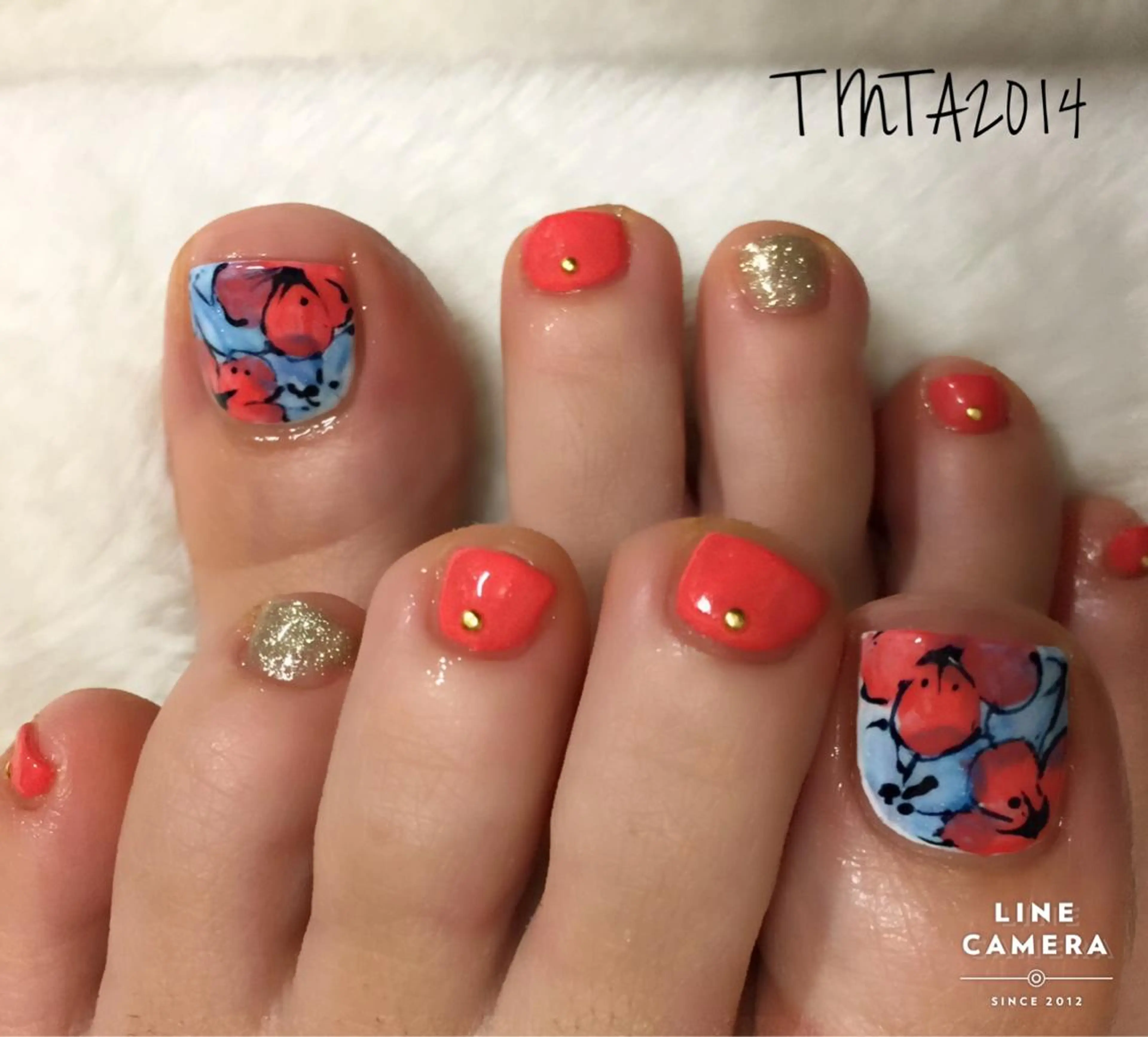 ネイル フラワーネイル フットネイル ネイルサロン ティンタ所属・馬場 典子のネイルデザイン