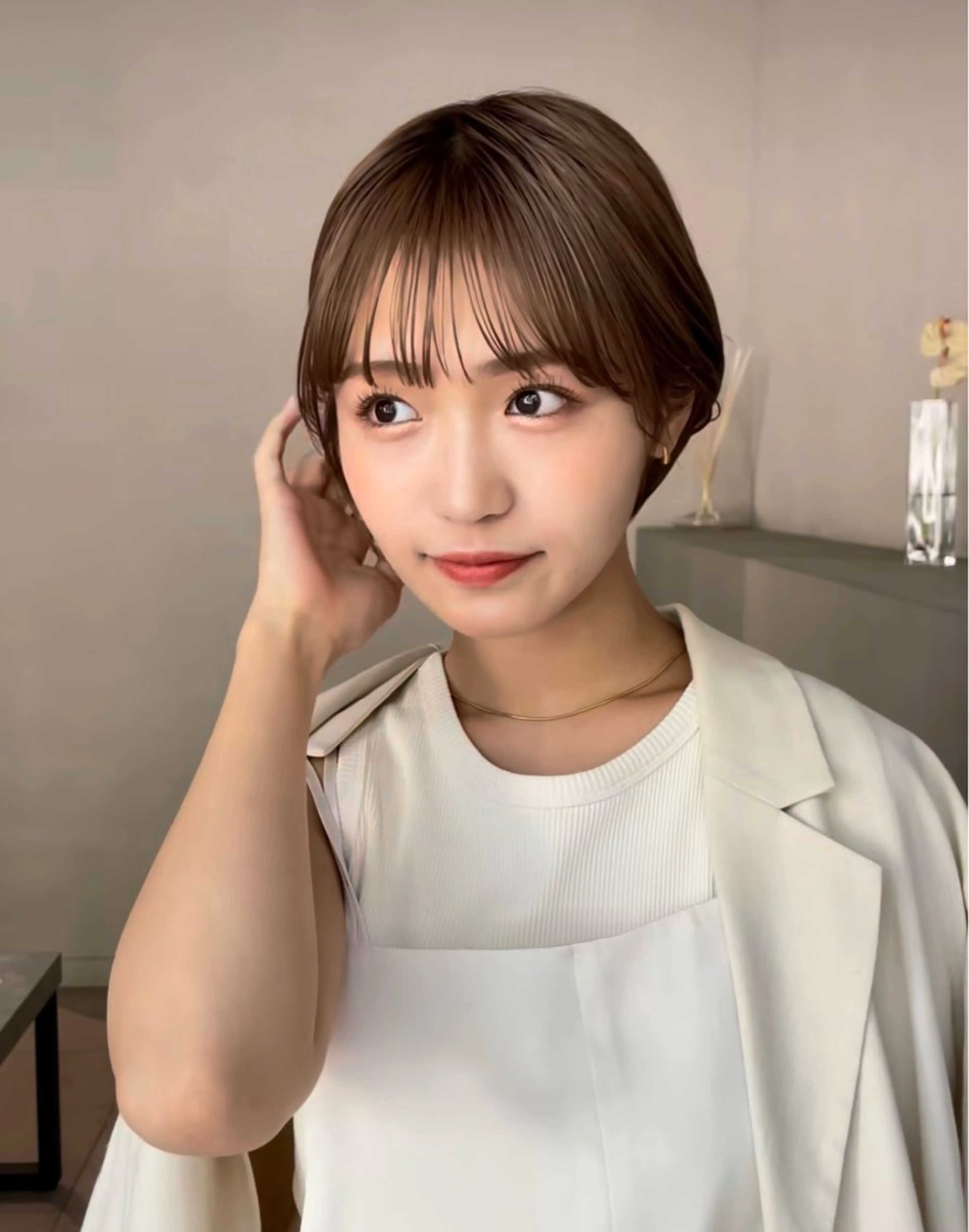 ショート 似合わせカット ショートヘア トリートメント ミディアムヘア Chifumiのヘアスタイル