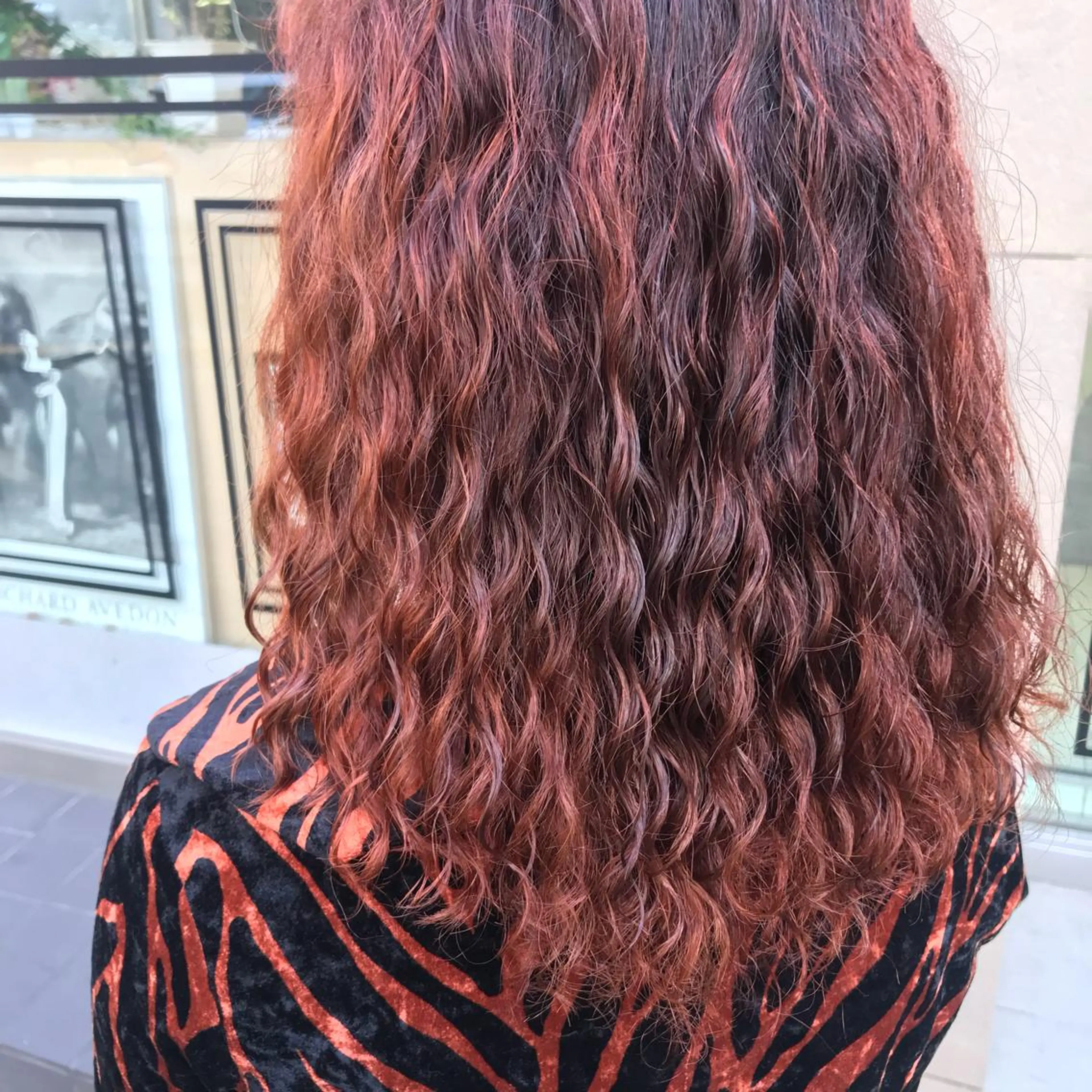 ミディアム カラー AMI ウルフパーマ/メンズのヘアスタイル