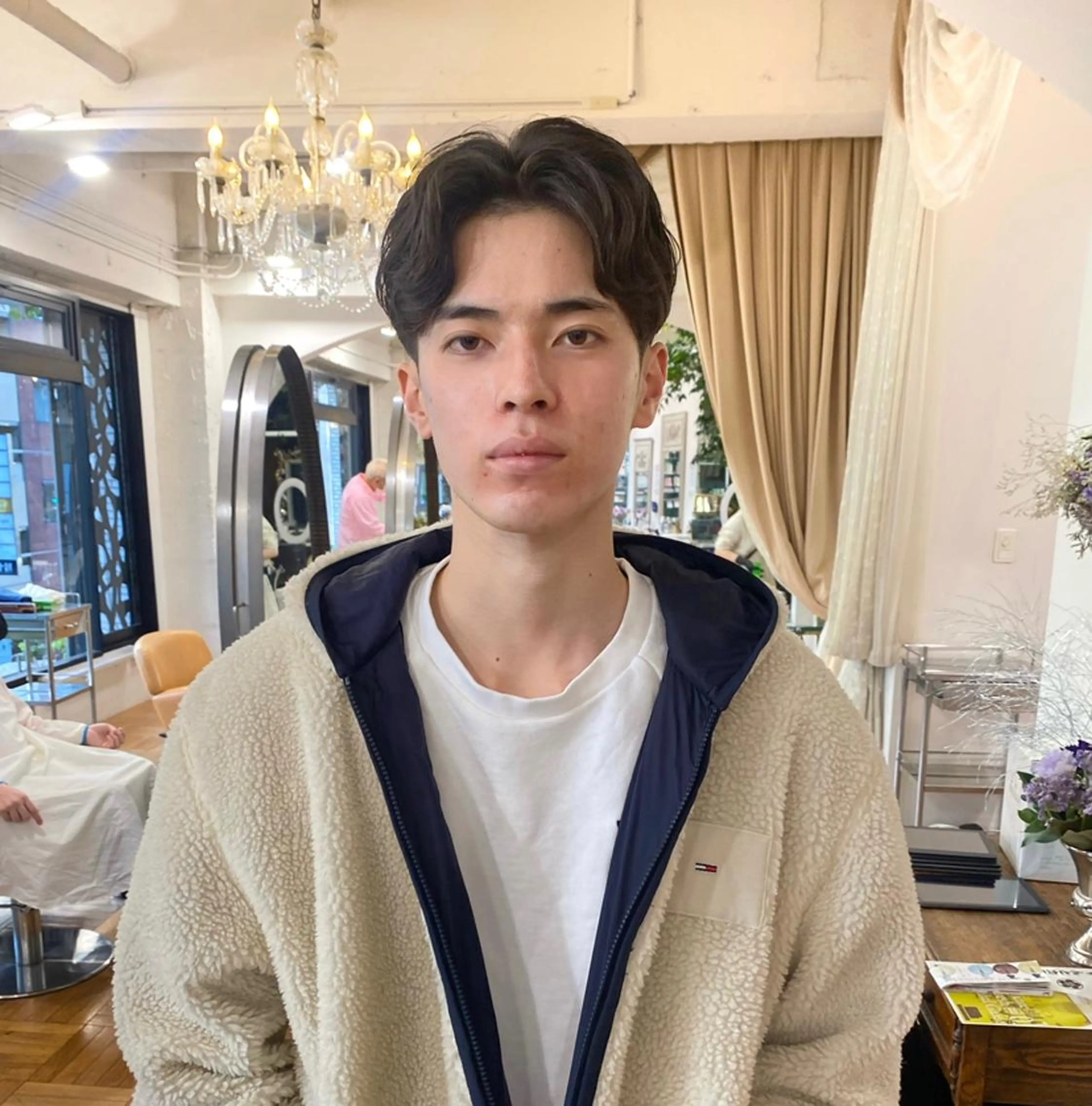 パーマ メンズ ボブ  レイヤー 髪質改善  相澤晃希のヘアスタイル