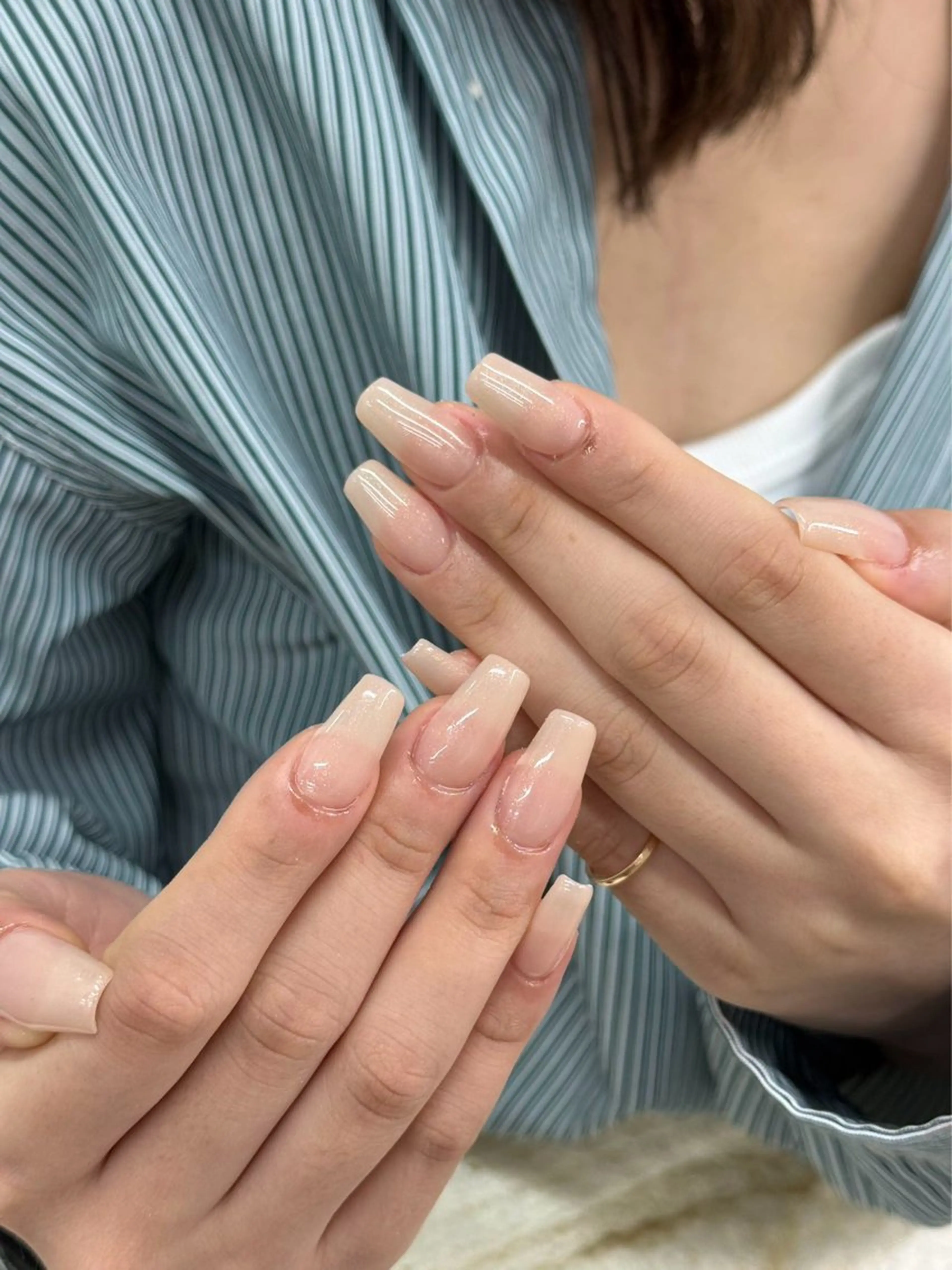 ネイル Kaka_ パラジェル、長さだしのネイルデザイン