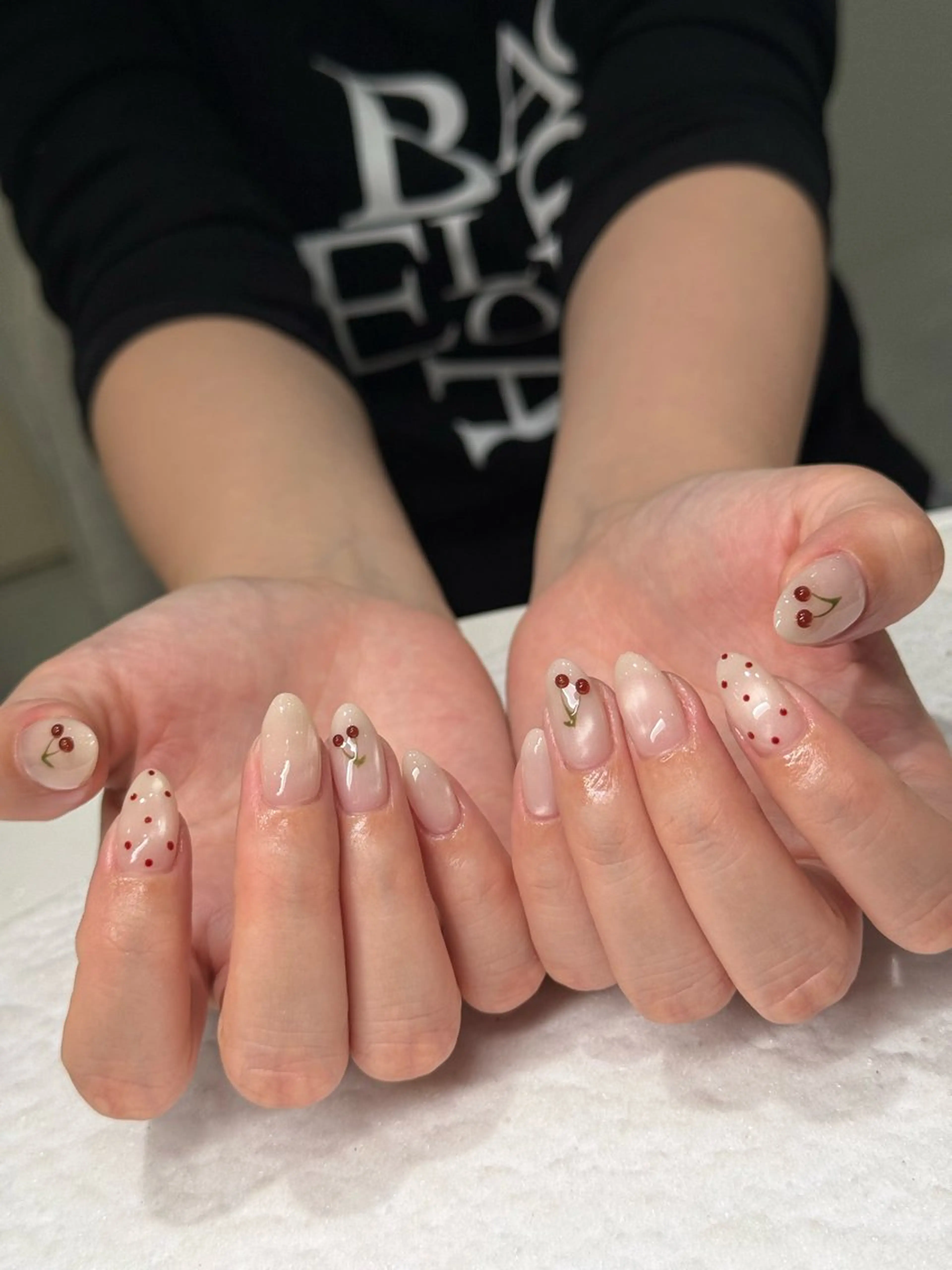 ネイル アートネイル オーロラネイル ブルー チークネイル フットネイル ハンドネイル NAILS168 新大久保店のネイルデザイン