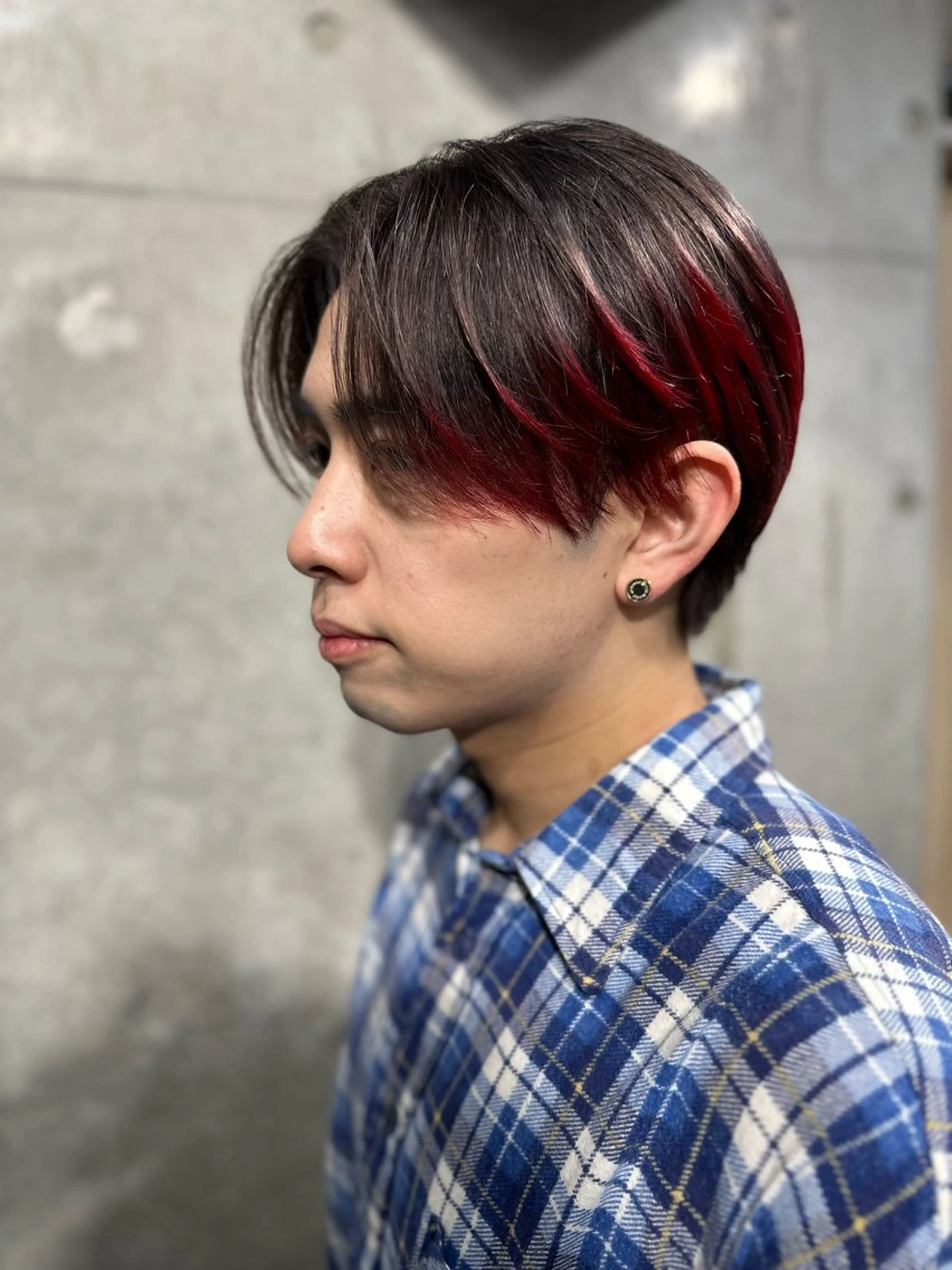 カラー メンズ メンズブリーチ メンズハイトーン メンズインナーカラー メンズウルフカット ブリーチ DAIKIベージュ 🍂レイヤーカットのヘアスタイル