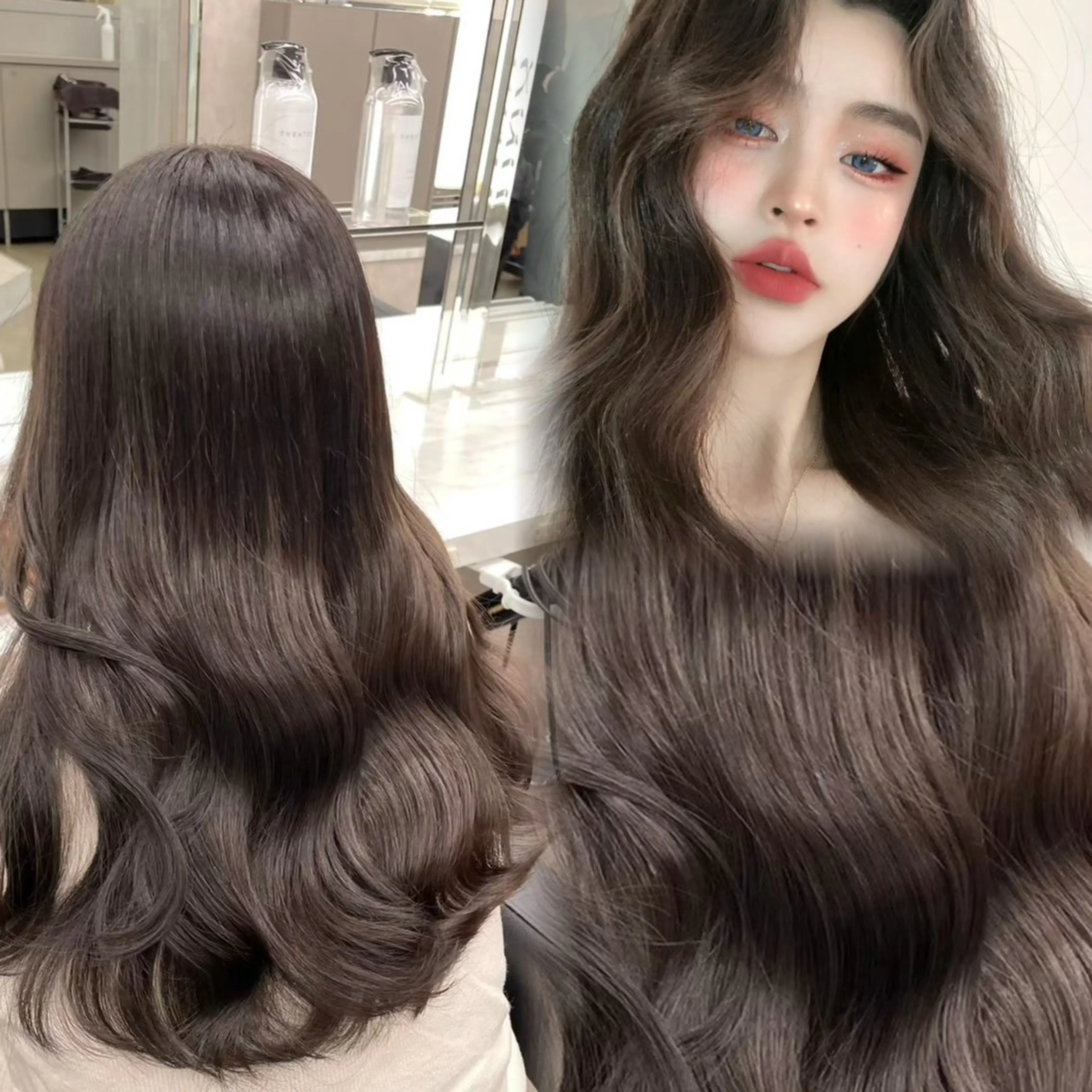 ロング カラー ヘアアレンジ 💎韓国/ レイヤー カット/ 暖色🫧のヘアスタイル