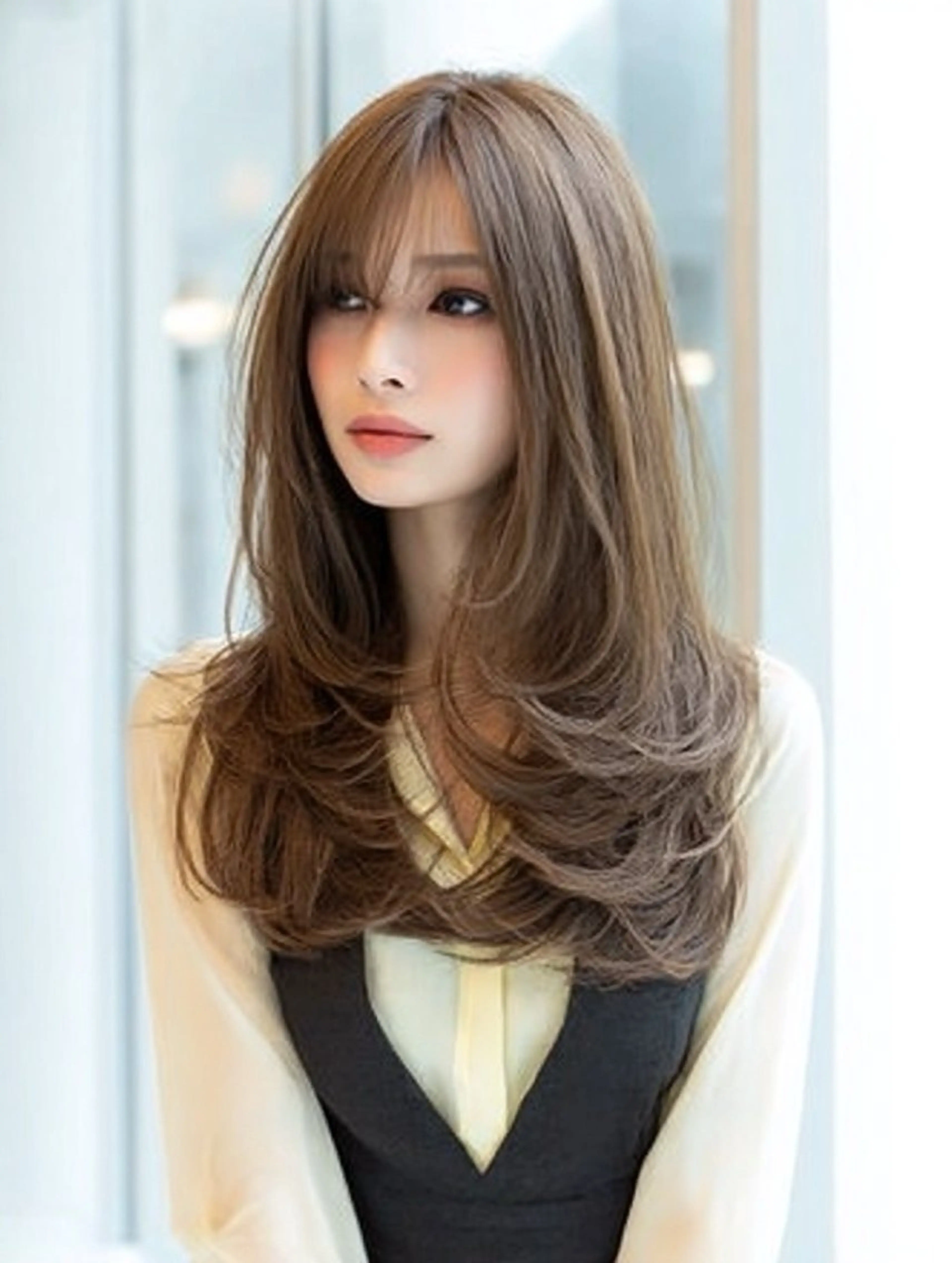 セミロング セミロングパーマ ハイレイヤー 韓国風ヘア レイヤーカット カット ヘアカラー トリートメント ✨毛髪診断で絶対綺麗 ✨美髪艶髪専門✨高浪のヘアスタイル