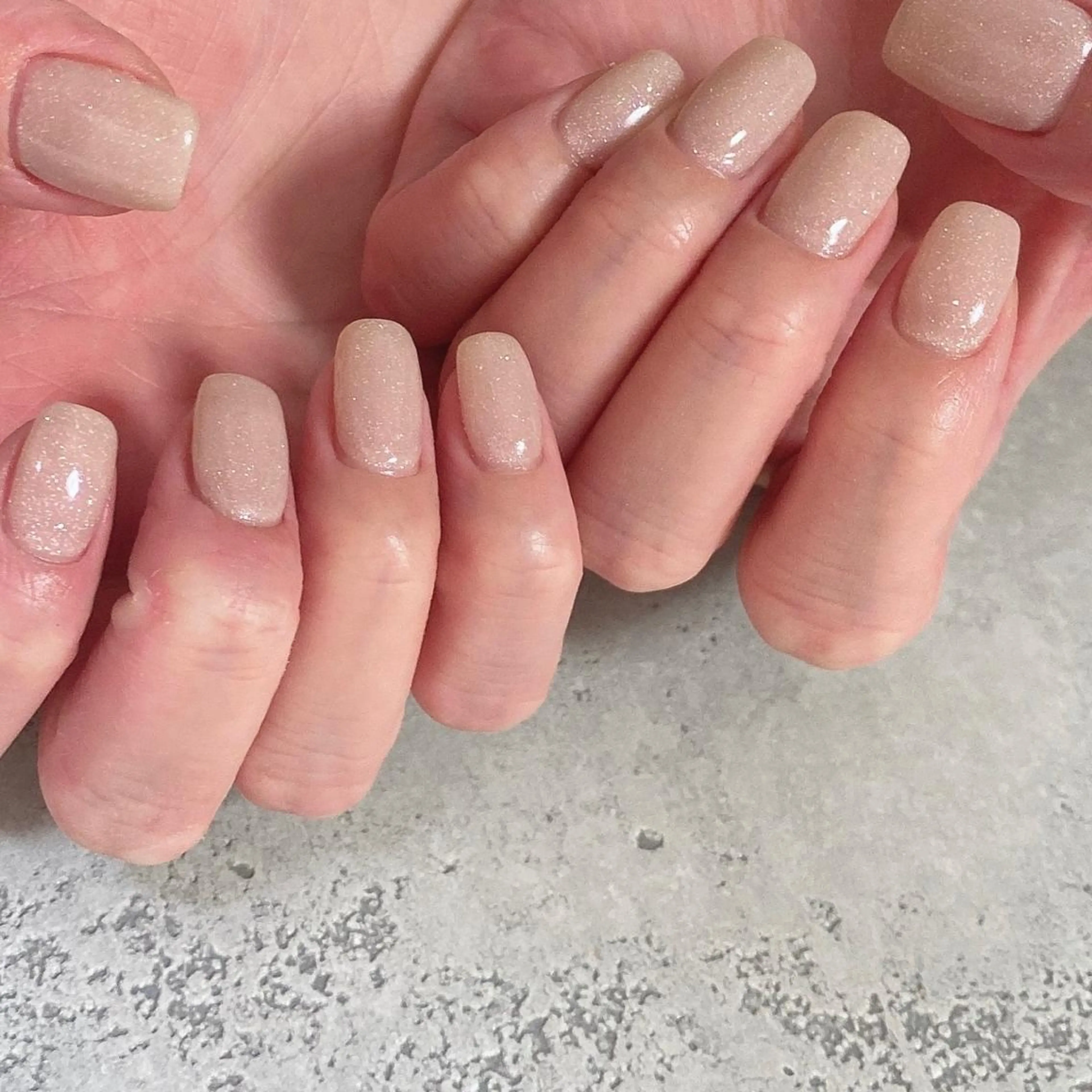 ネイル ラメ(グリッター) オフィスネイル ワンカラーネイル シンプルネイル h.ours _のネイルデザイン