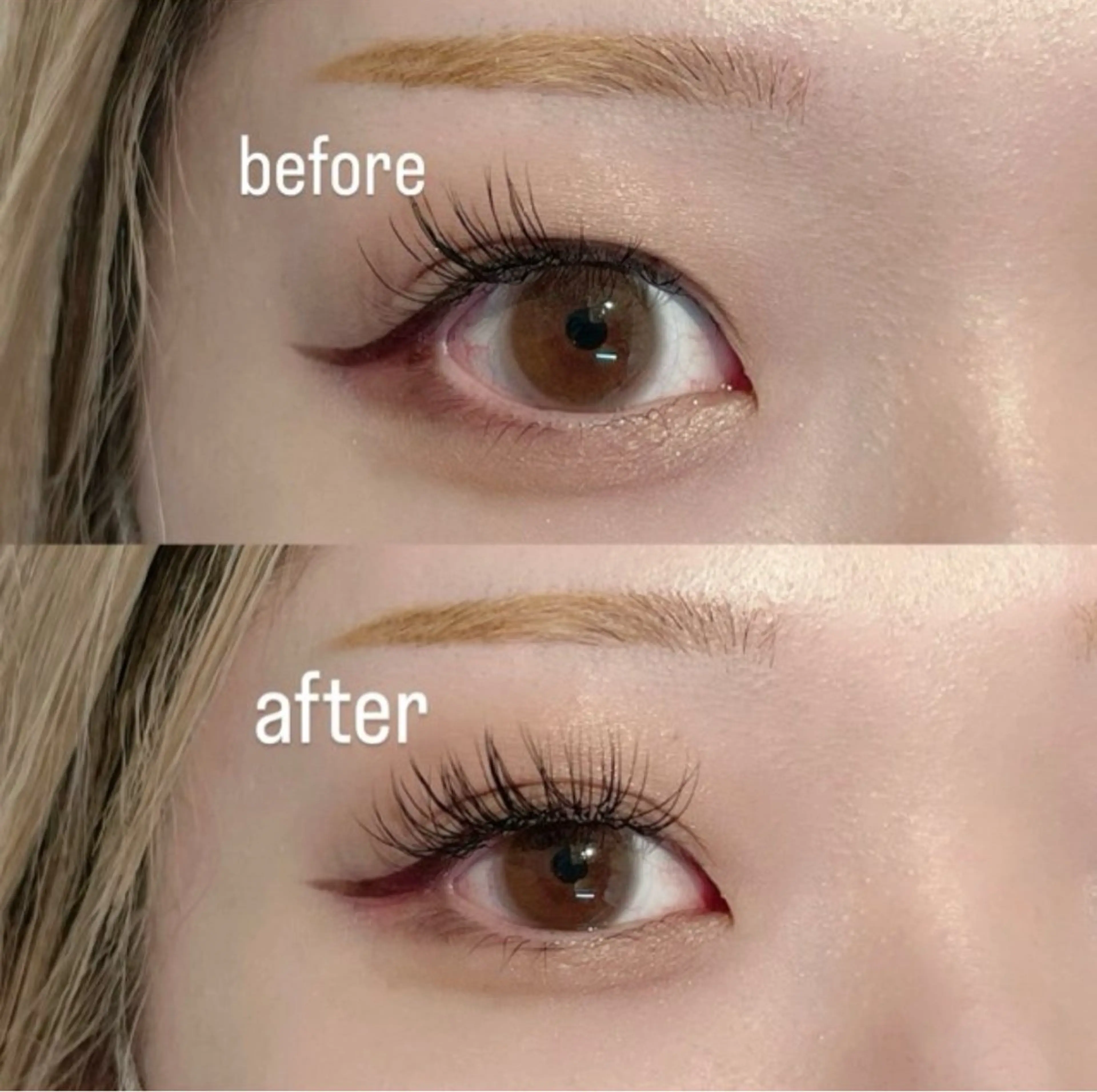 マツエク・マツパ 🎀モテ暖色× 艶カラーちな🎀のマツエク・マツパデザイン