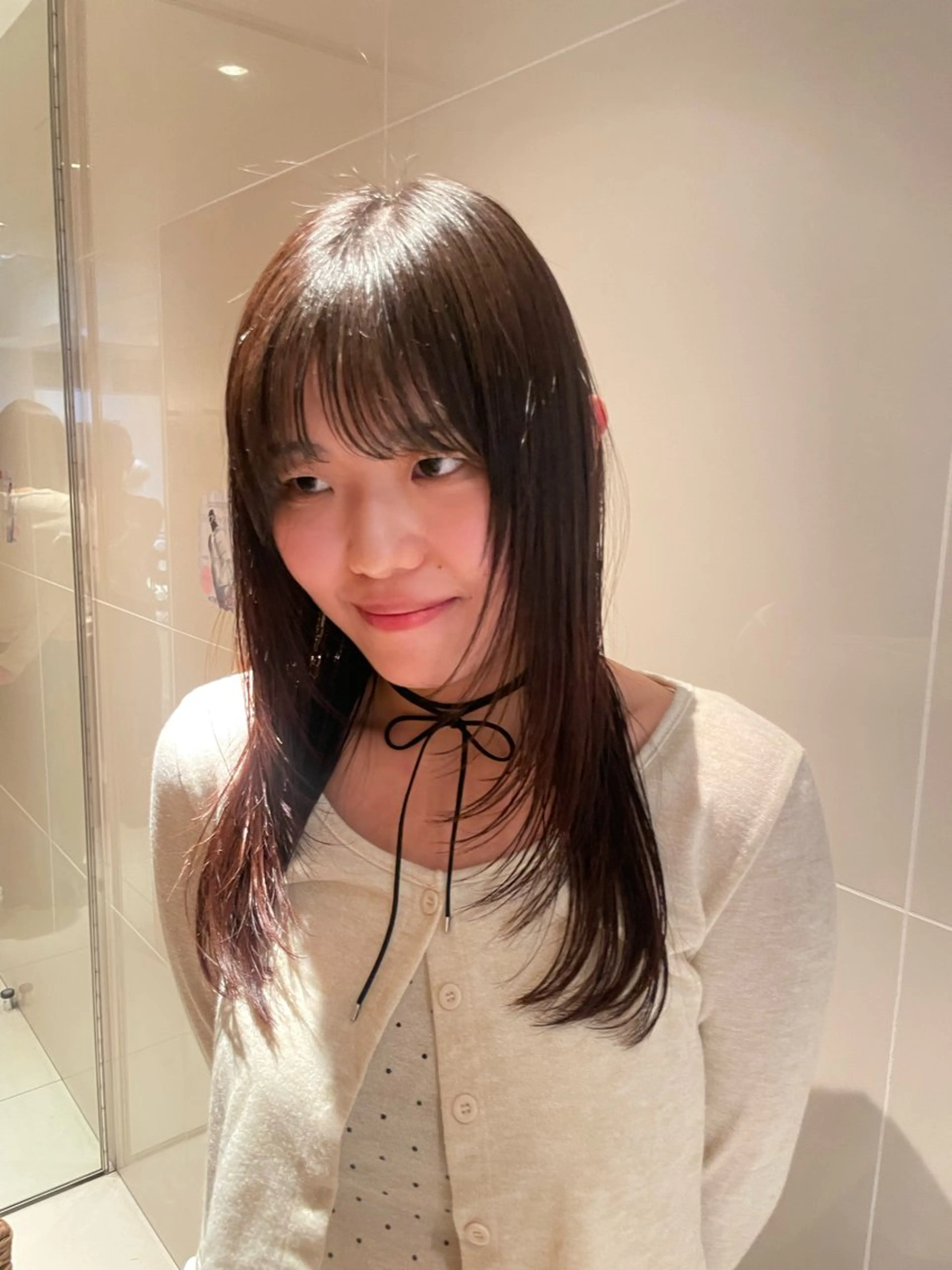 セミロング レイヤーカット ヘアカラー 縮毛矯正 トリートメント 艶カラー/縮毛矯正 🩰chihiroのヘアスタイル