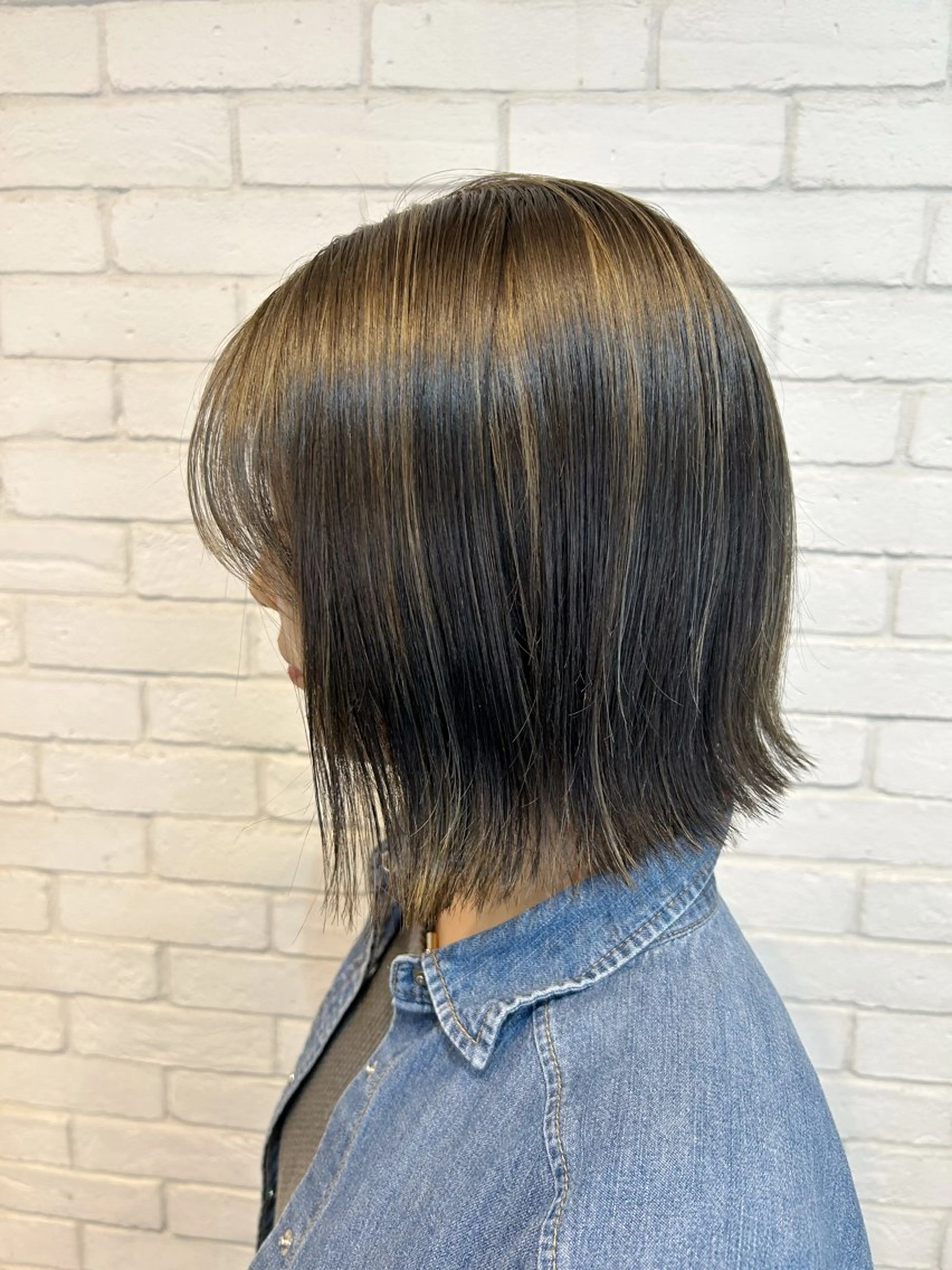 ミディアム ボブ ハイライト color & care  Lita所属・カラーアンドケアリタ kitamuuuのヘアスタイル