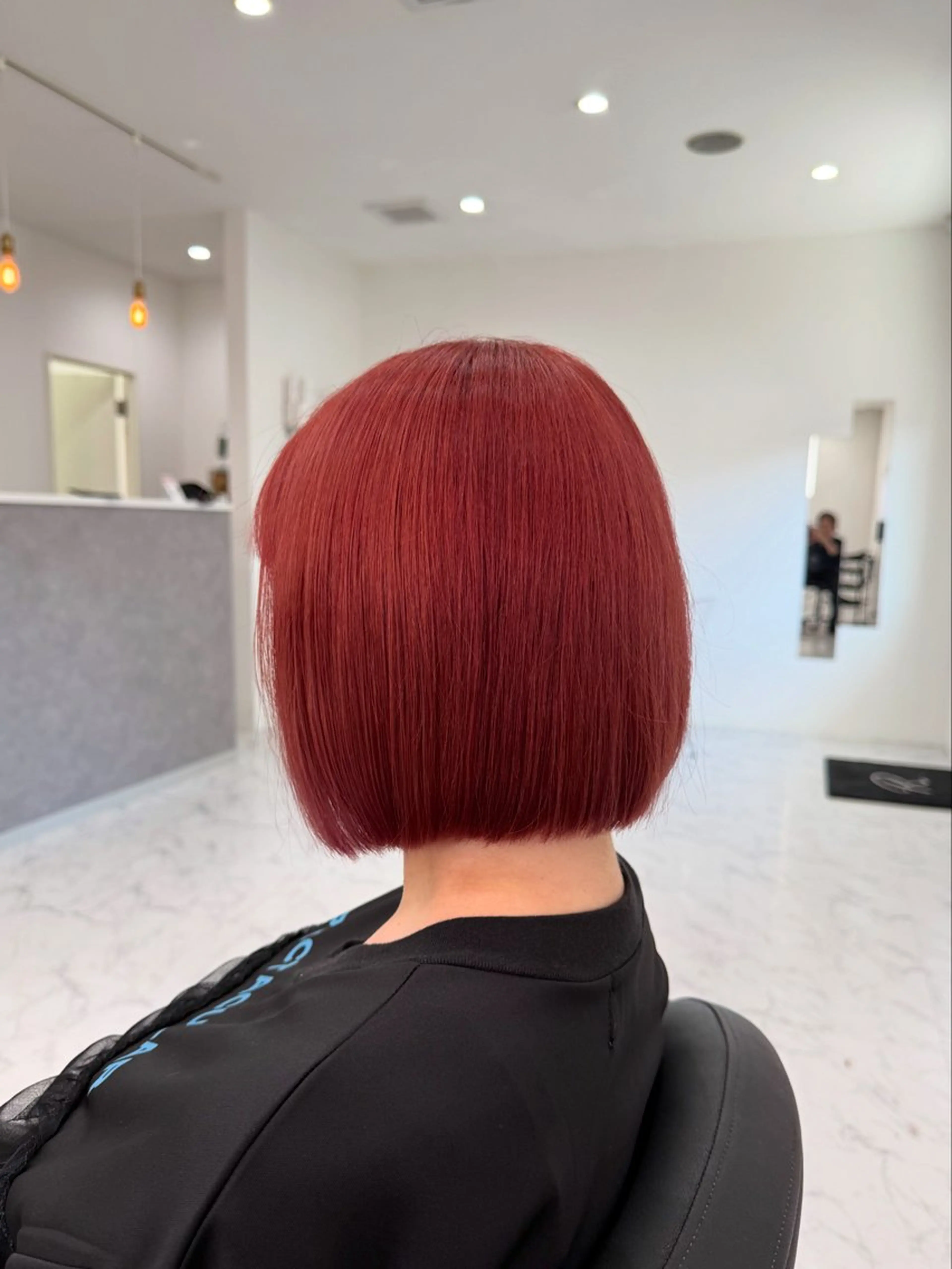 ショート カラー ブリーチ レッドカラー カット ヘアカラー トリートメント 韓国ヘア 野々山 ゆうとのヘアスタイル