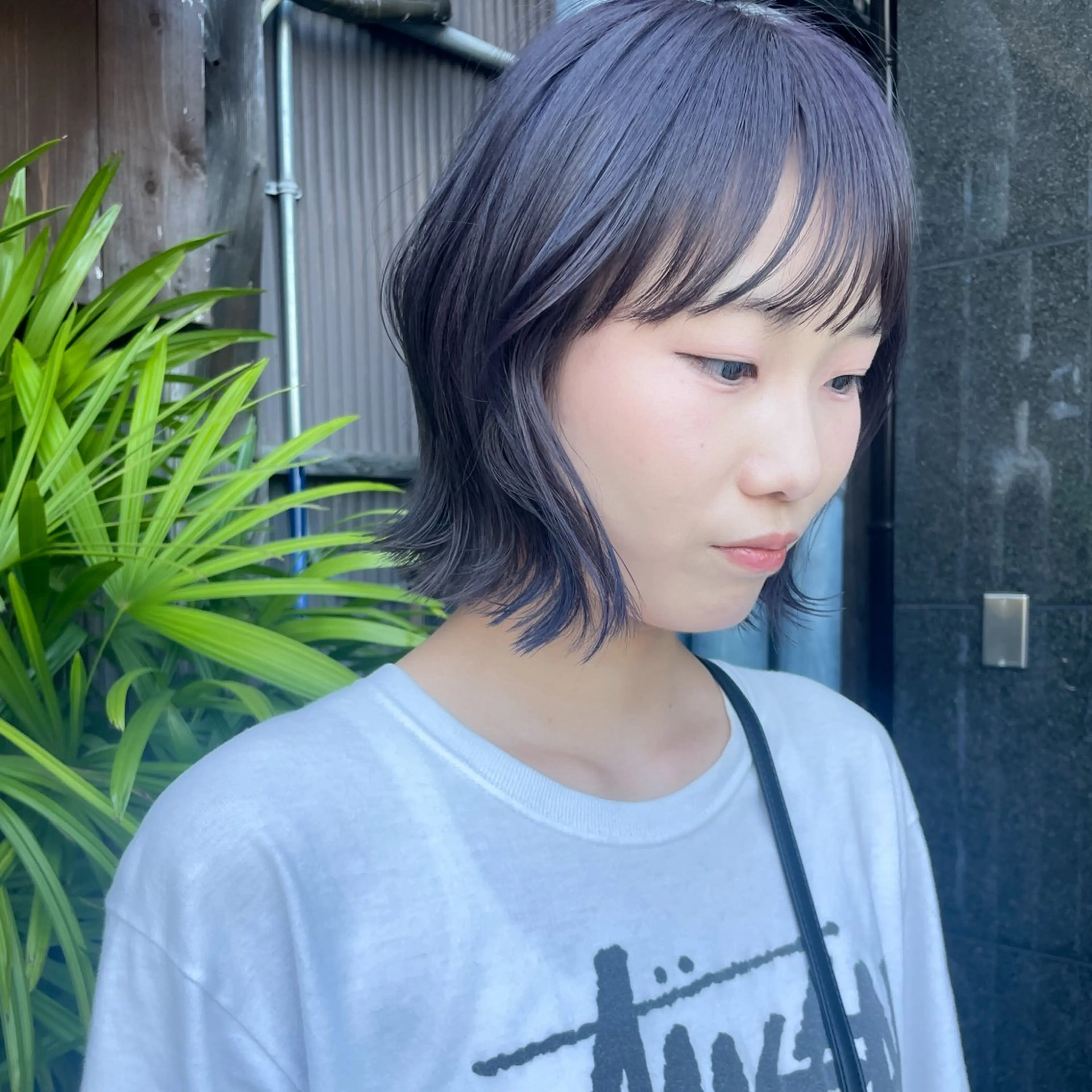 ミディアム カラー ブリーチ 透明感カラー イルミナカラー ラベンダーカラー ラベンダーグレー カット ヘアカラー 似合わせヘア🤍 面田法子のヘアスタイル