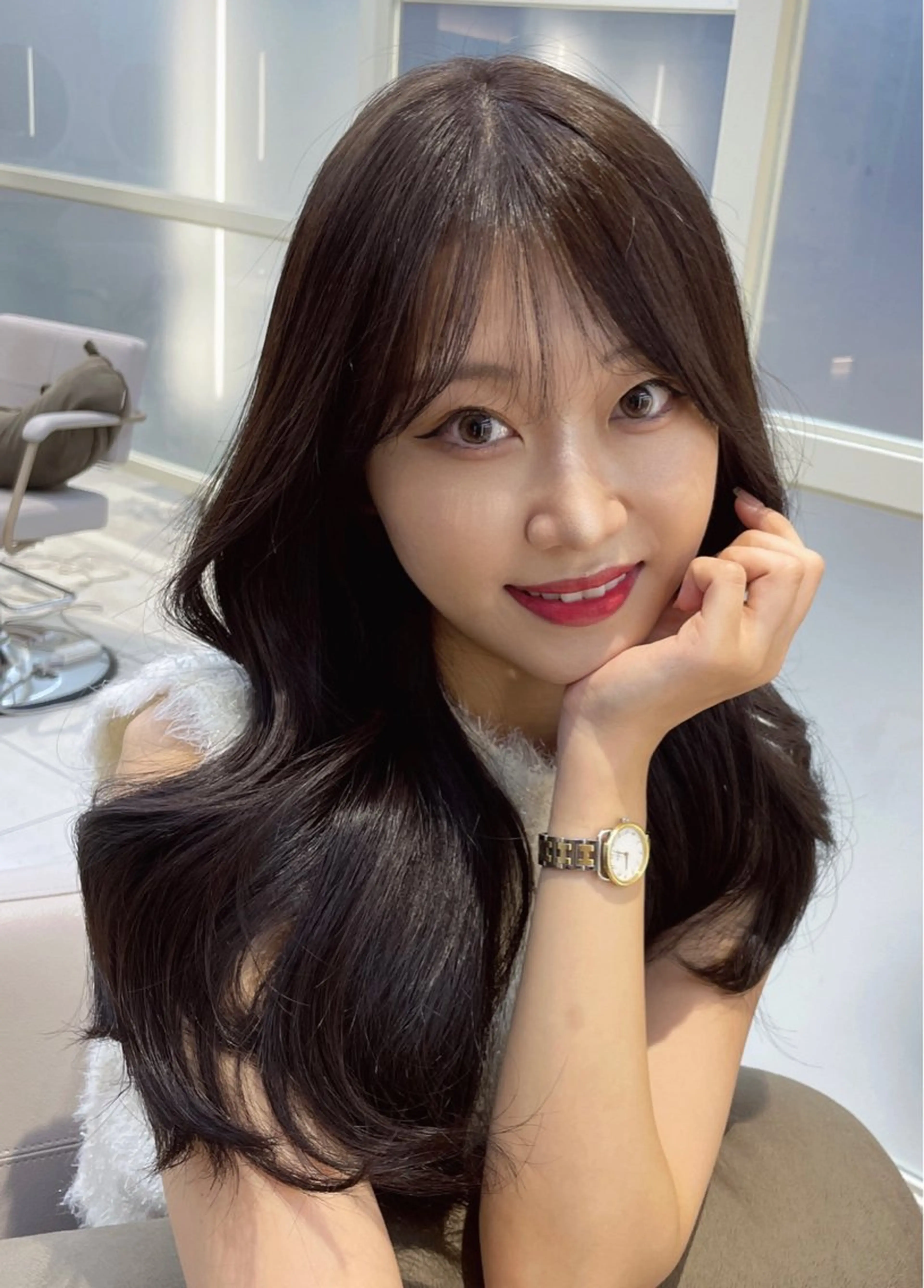 ロング カット ヘアカラー トリートメント レイヤー/顔周り /韓国ヘア/TAKUのヘアスタイル