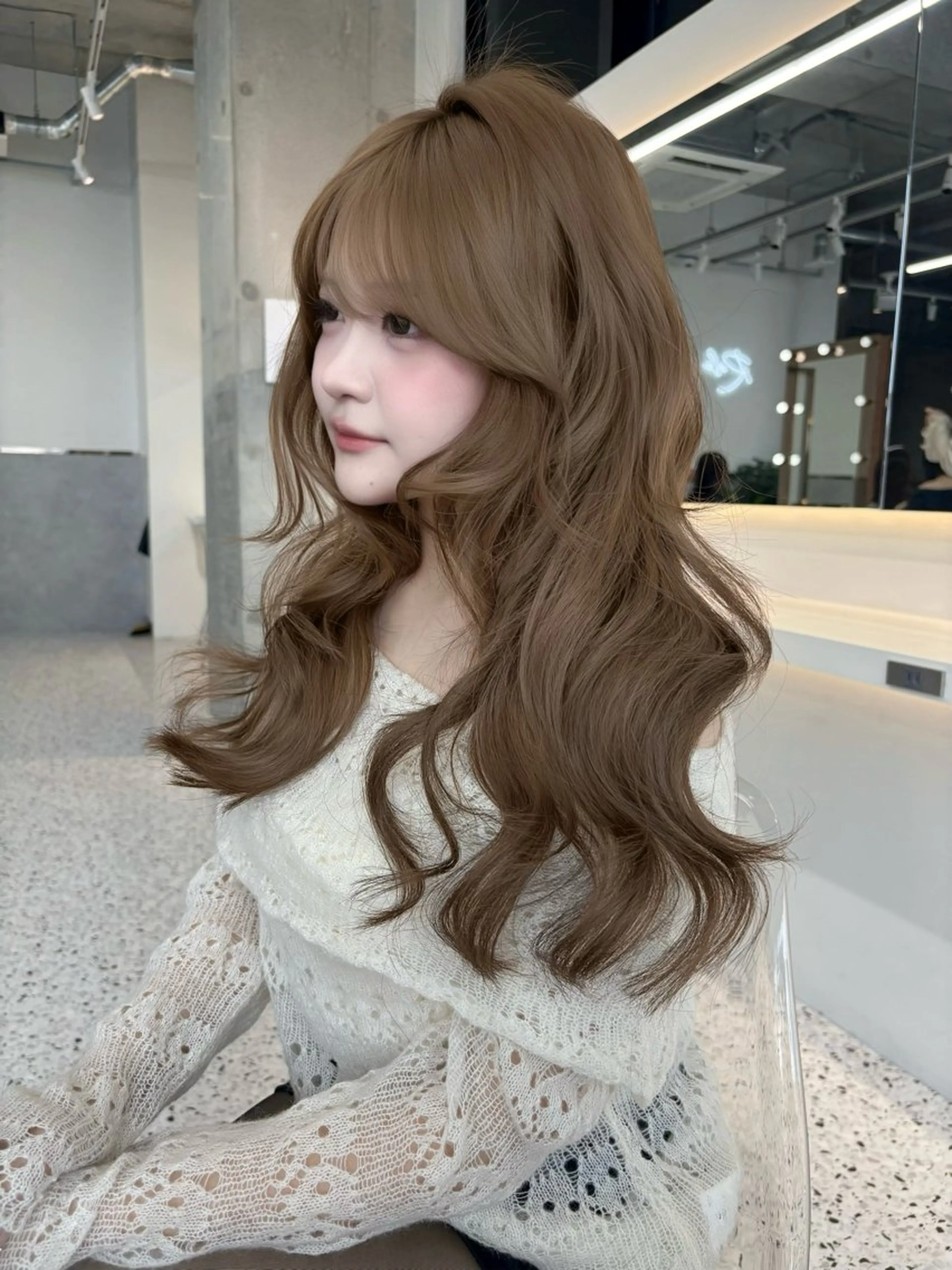 ミディアム ヘアカラー トリートメント 🎀似合わせカット/ 透明感カラー/翼🎀のヘアスタイル