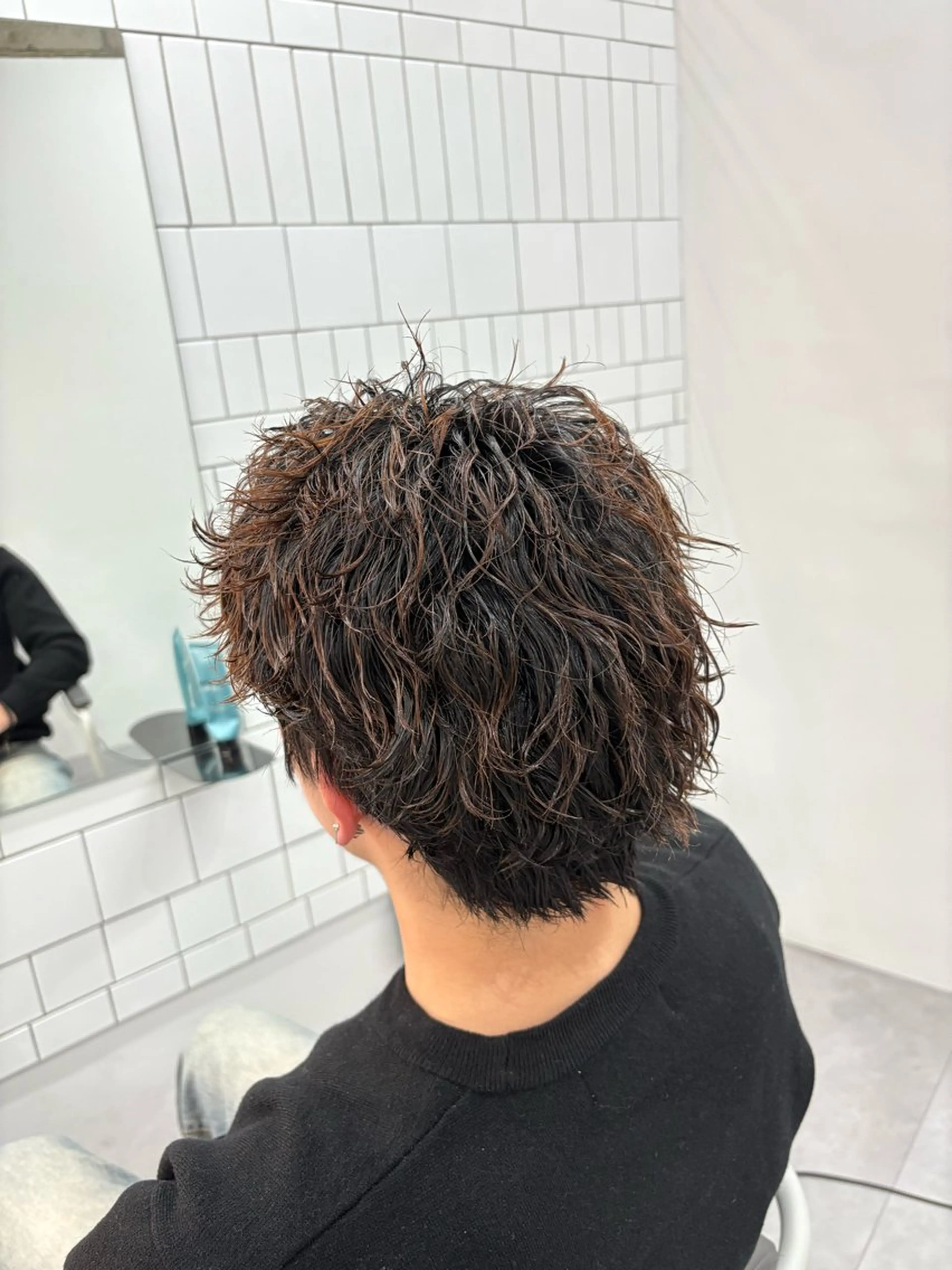 ショート パーマ メンズ 中田 信太郎のヘアスタイル