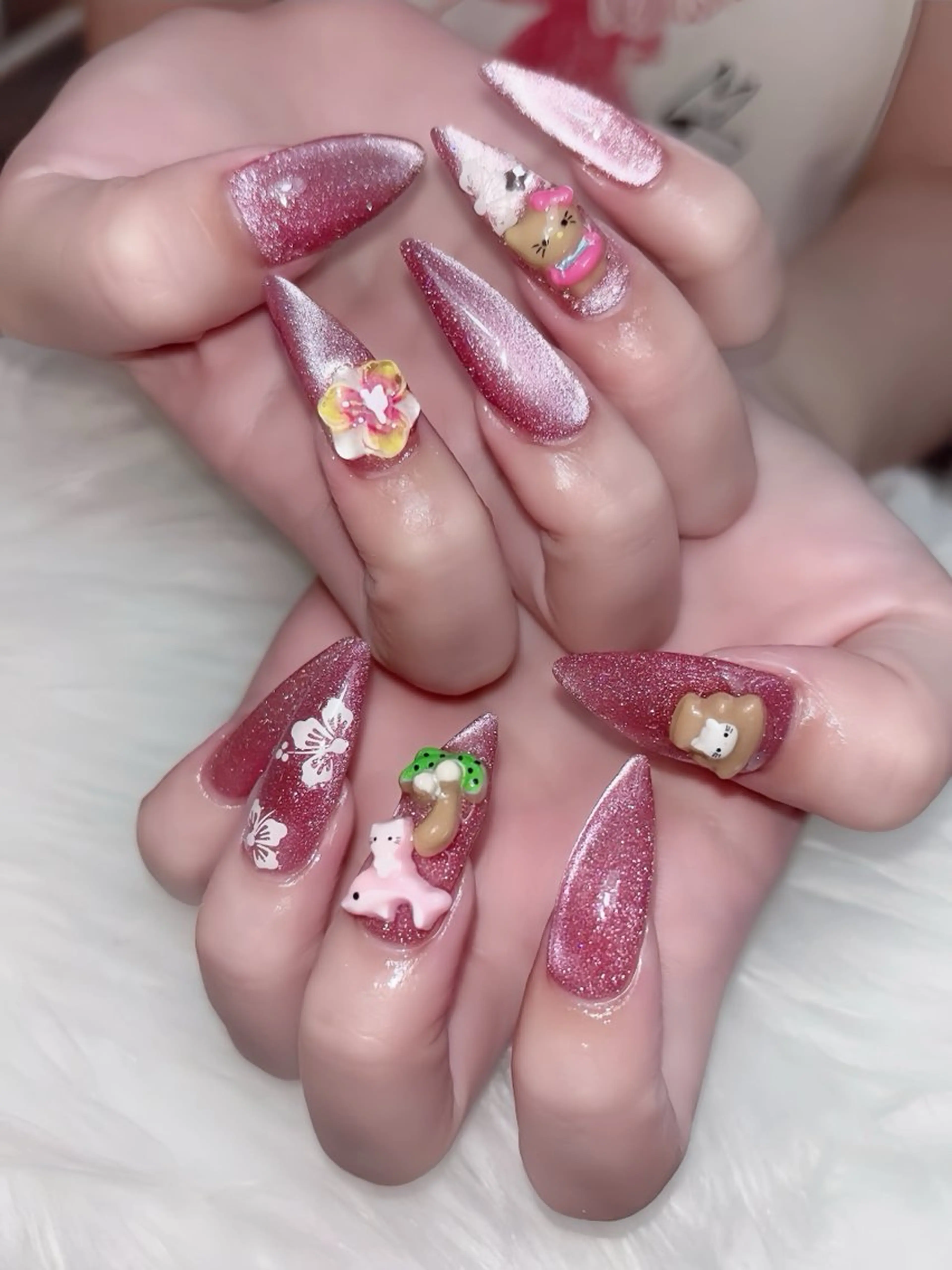 ネイル アートネイル フレンチネイル ジェルネイル 韓国ネイル ミラーネイル Rin Nail 新大久保店のネイルデザイン