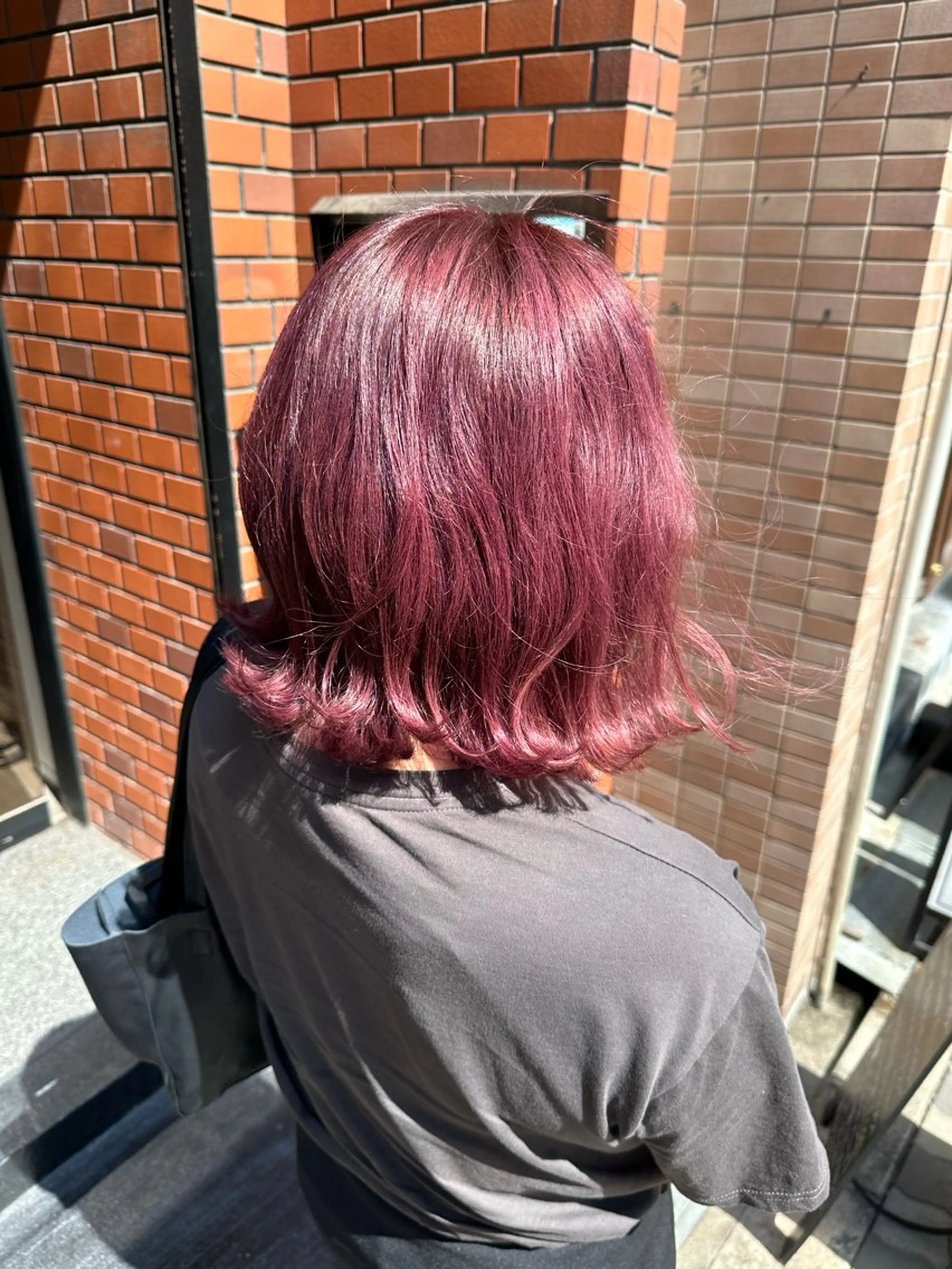 ミディアム カラー ブリーチ ラベンダーカラー ローズカラー 艶髪レイヤー上田 紗也🇰🇷💗のヘアスタイル