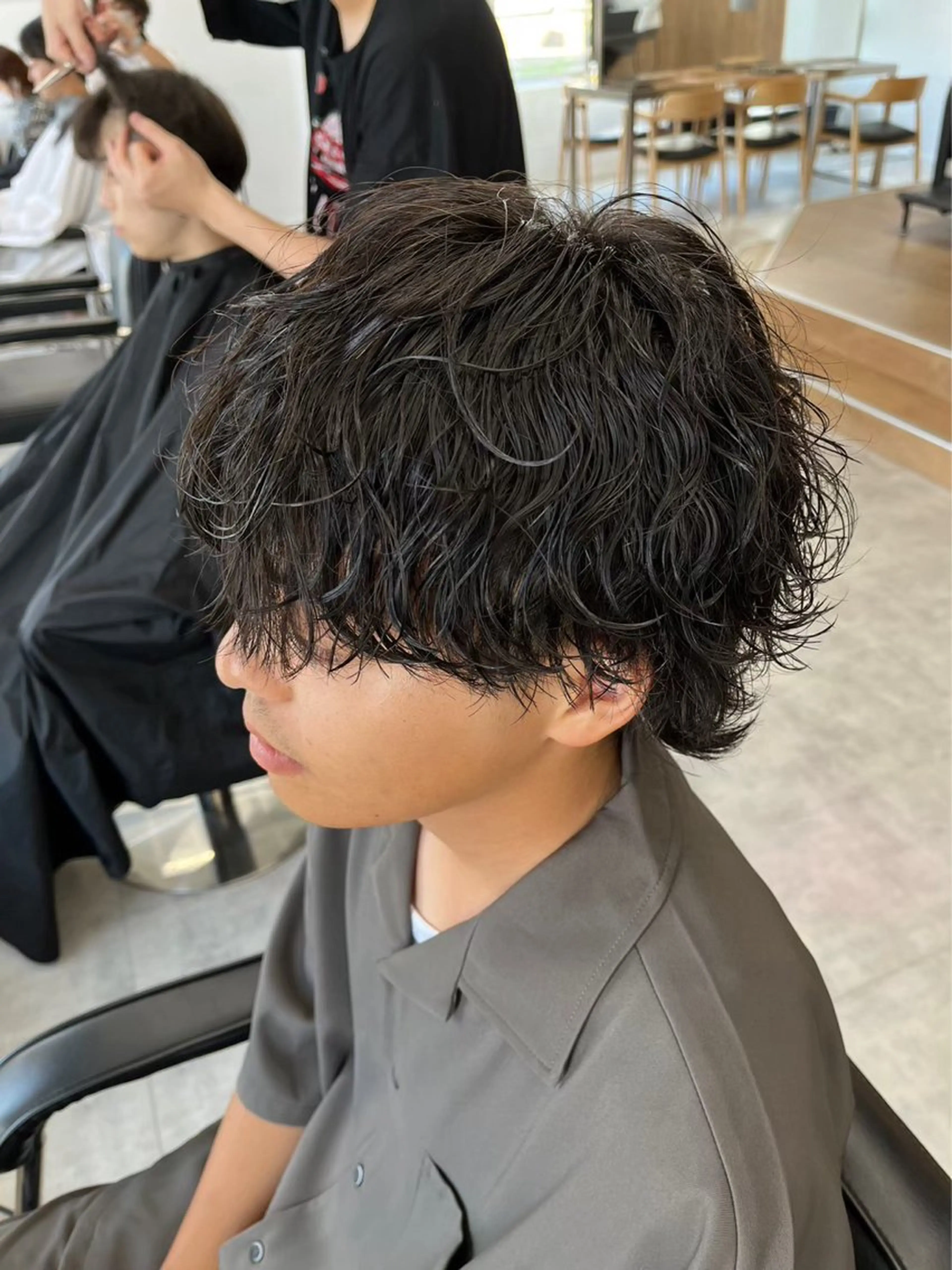 ショート パーマ メンズ カット パーマ メンズパーマ/新潟/ 万代／田崎亮🌟のヘアスタイル