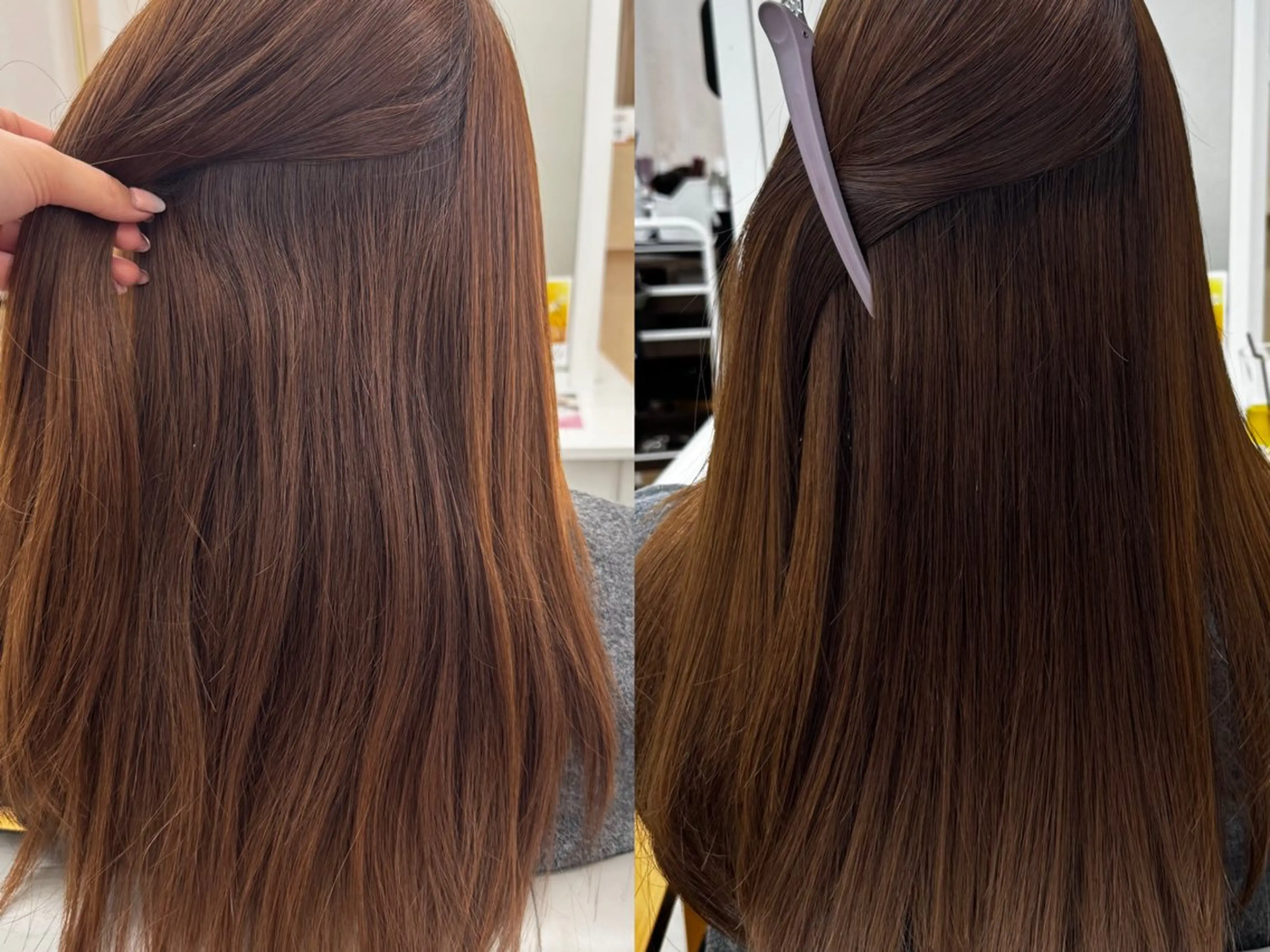 ロング カラー 髪質改善 トリートメント ヘアカラー トリートメント 武田 つぐみのヘアスタイル