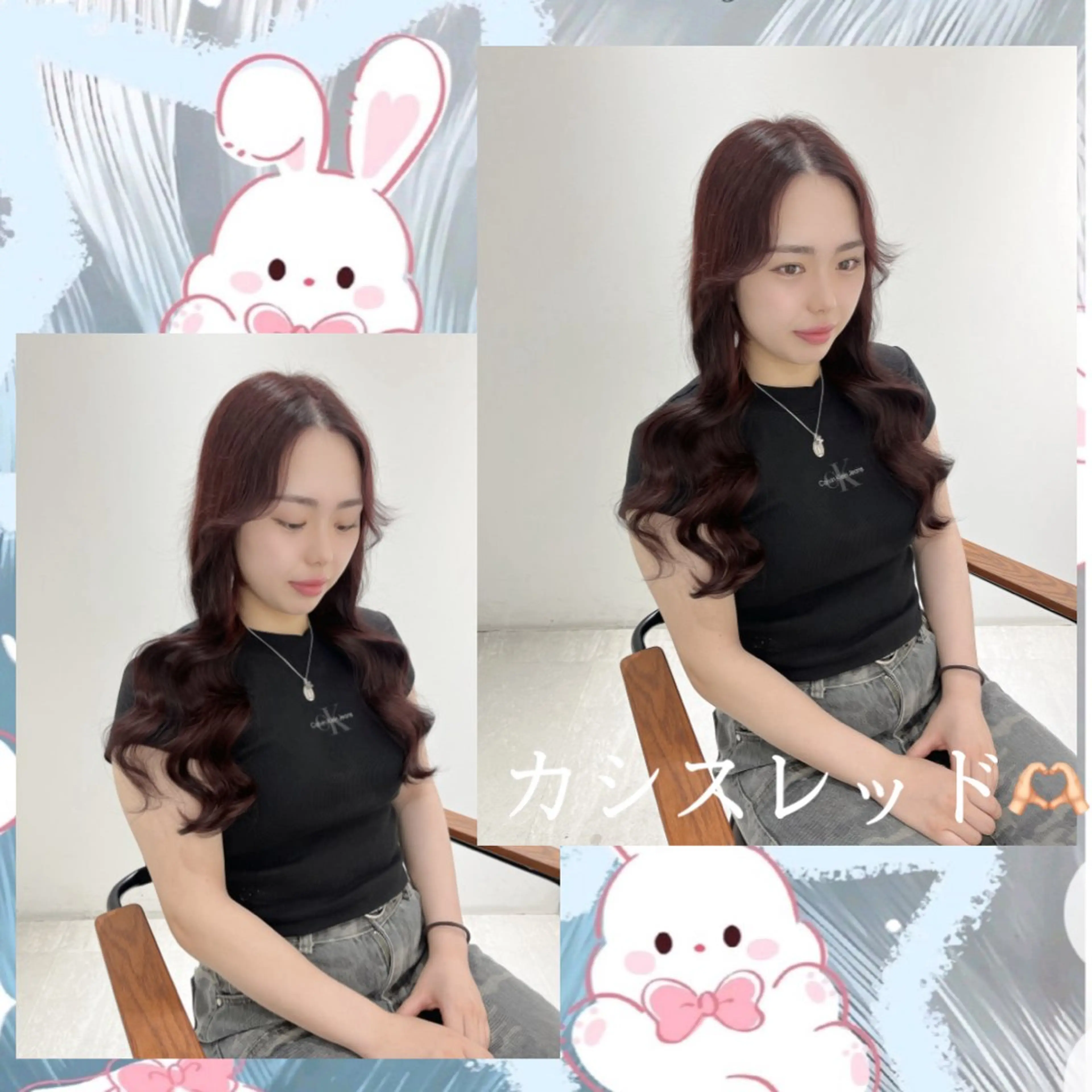 ロング カラー ヘアアレンジ カシス レッドカラー 学生 カット ヘアカラー トリートメント eN°byyoureshair所属・🎀トップスタイリ スト湯川響🎀のヘアスタイル