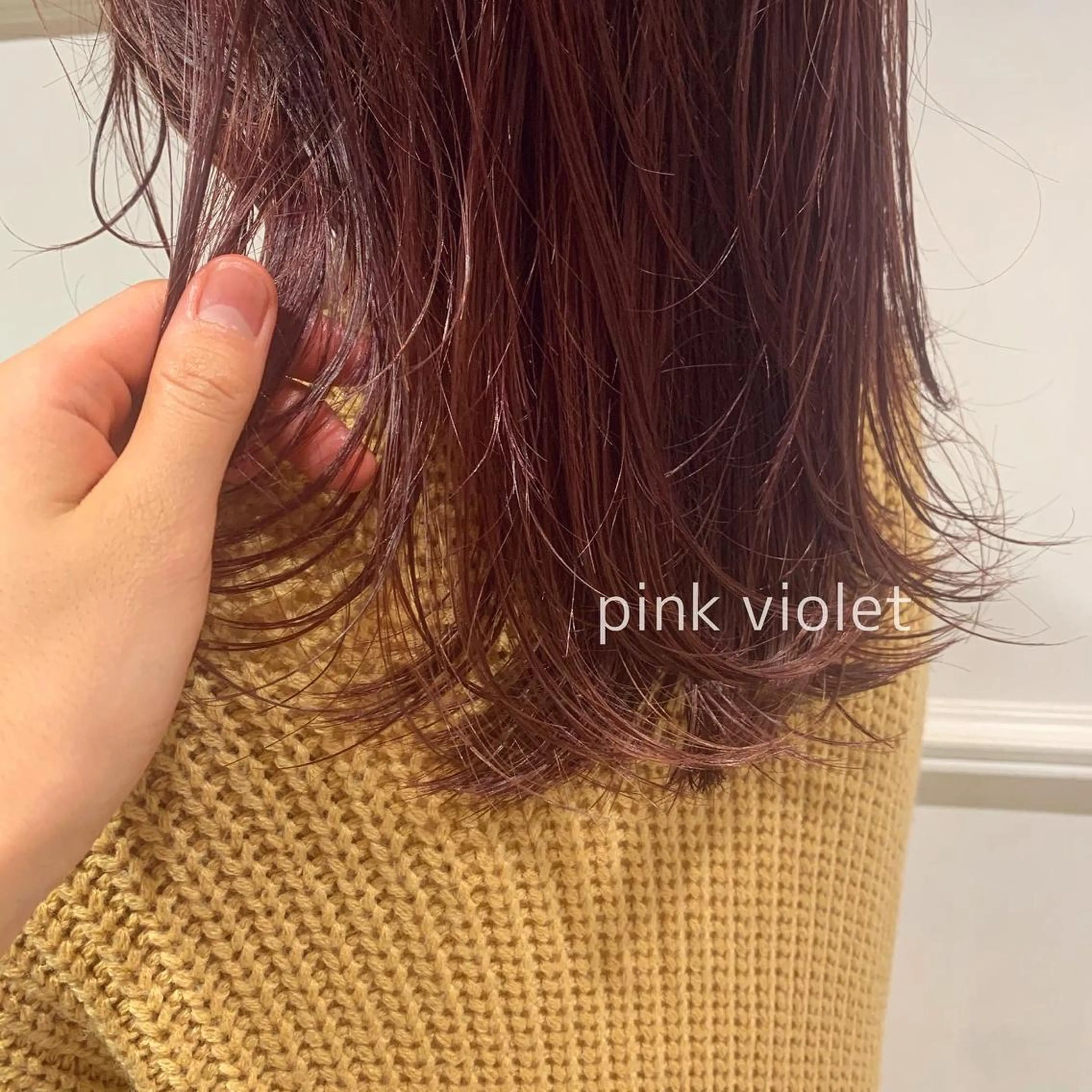 セミロング カラー 髪質改善カラー&TR 縮毛矯正/弱酸性矯正のヘアスタイル