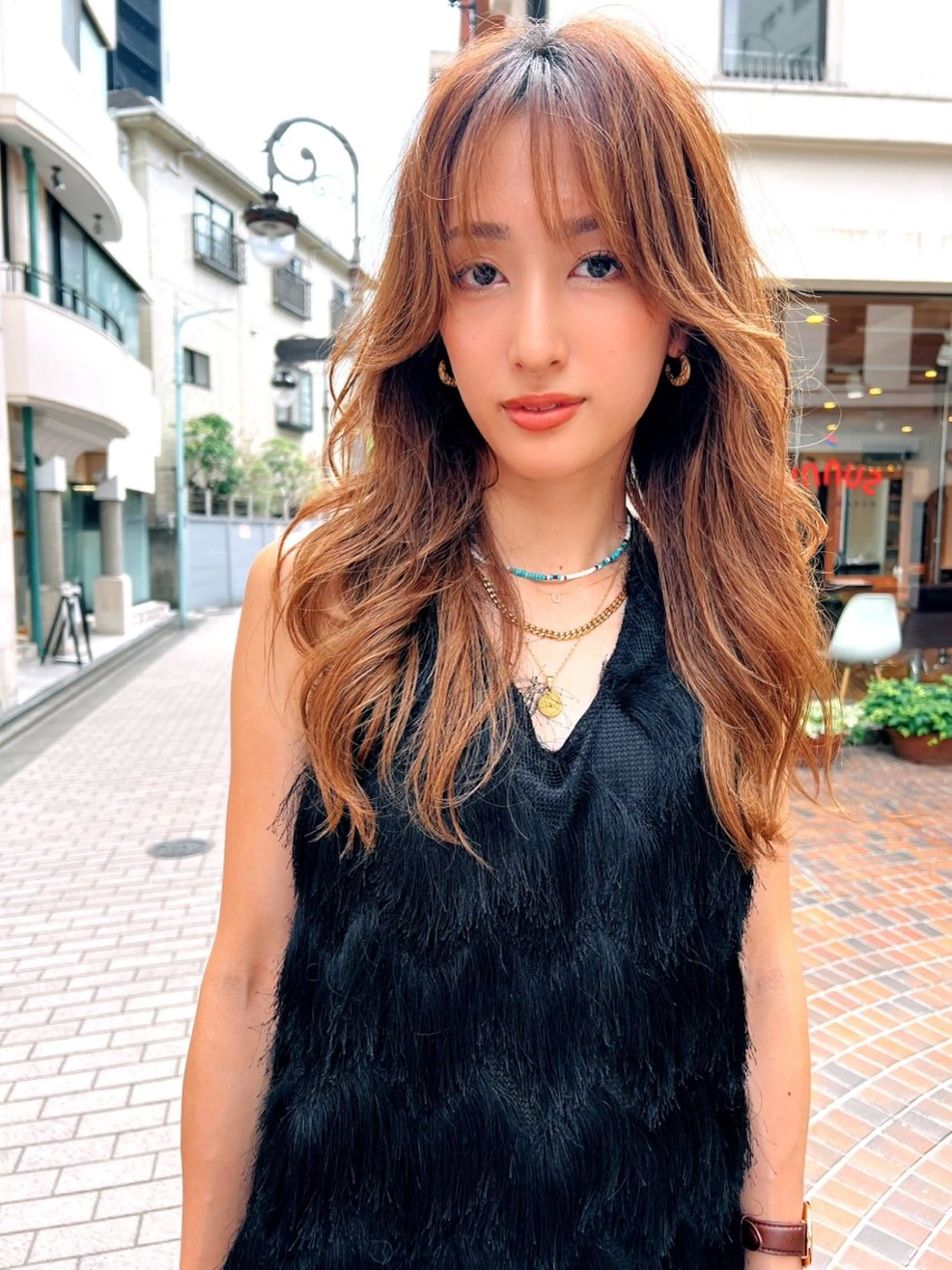 ロング カラー パーマ ヘアアレンジ モテ髪クリエイター 【成田修平】のヘアスタイル