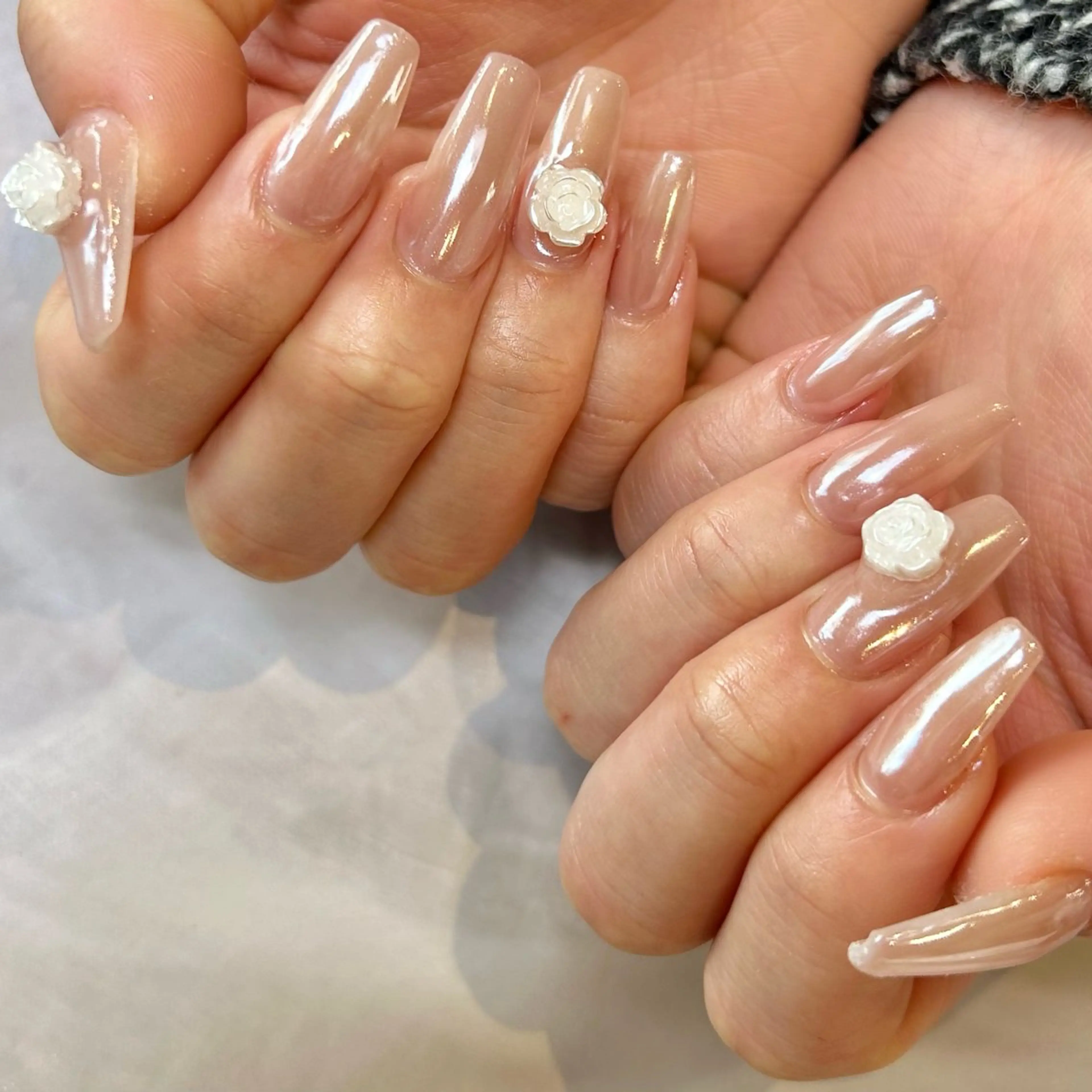 ネイル 氷ネイル・うるうるネイル 持ち込み ハンドネイル Reflection marikoのネイルデザイン