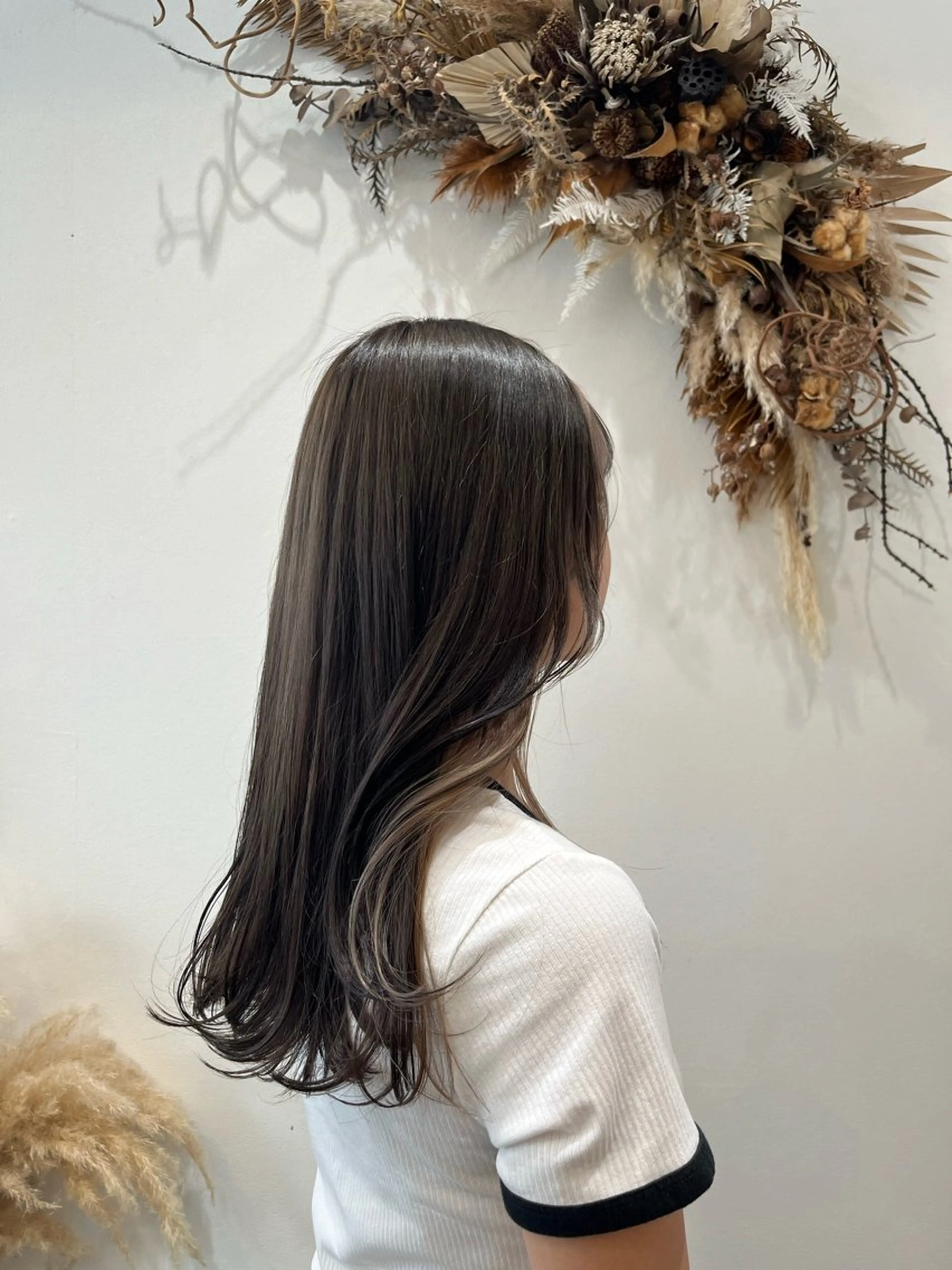 カラー ミストバング  フェイスフレーミング bisou hair Kayanoのヘアスタイル