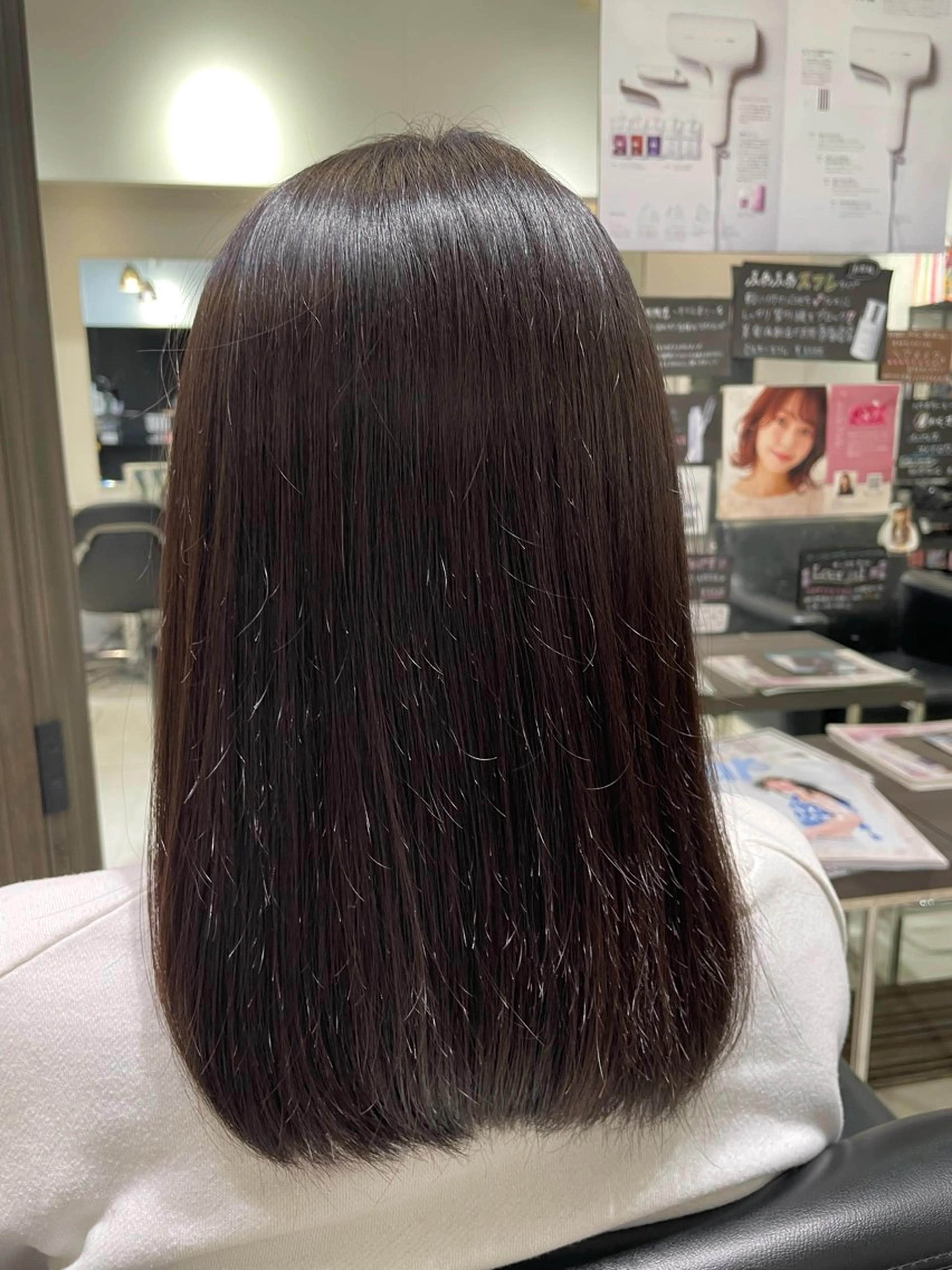 ミディアム パーマ ミディアムパーマ ストレートパーマ メンズモデル板橋 島田依杏のヘアスタイル