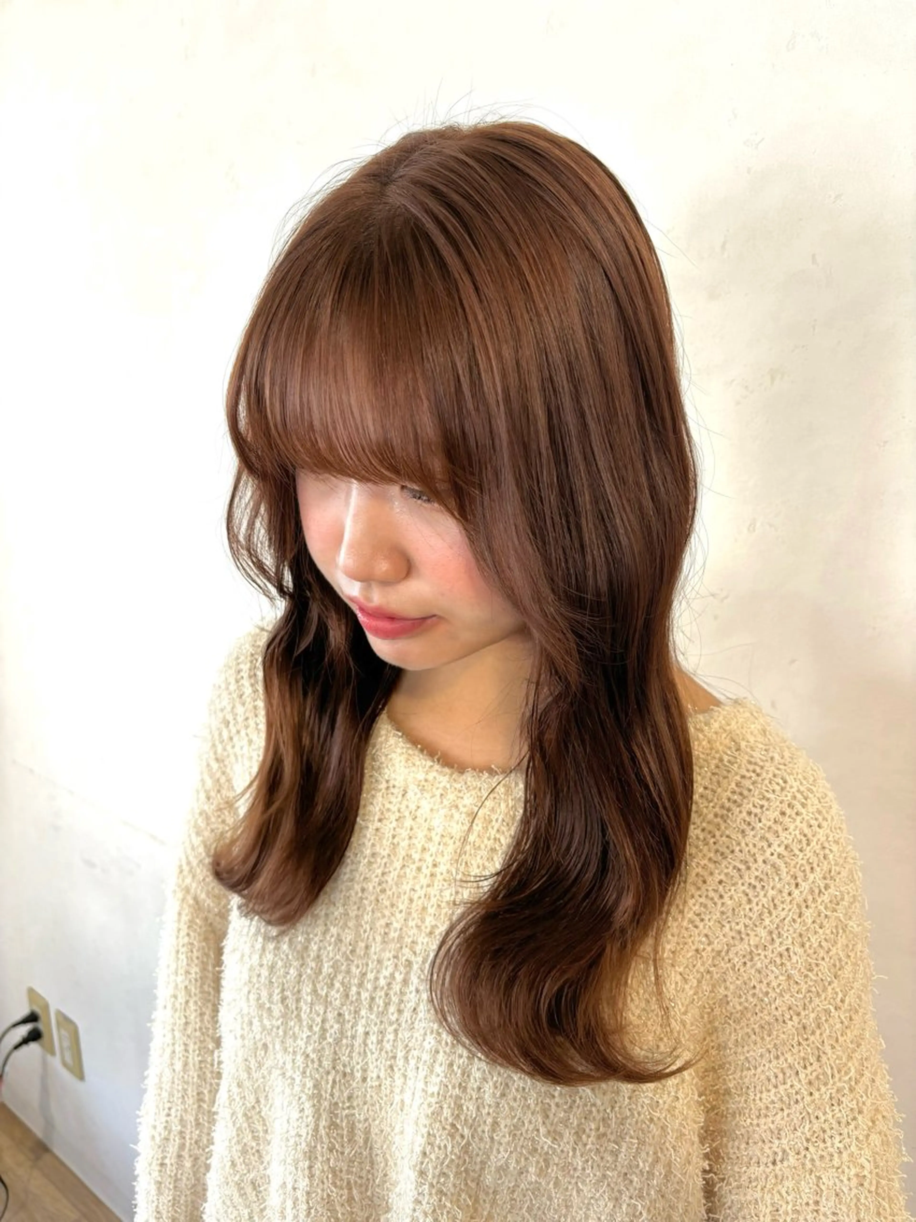 ロング カラー ベージュカラー ヘアカラー 女性専用サロンiiro【イロ】所属・【韓国ヘア/透明感 カラー】makotoのヘアスタイル