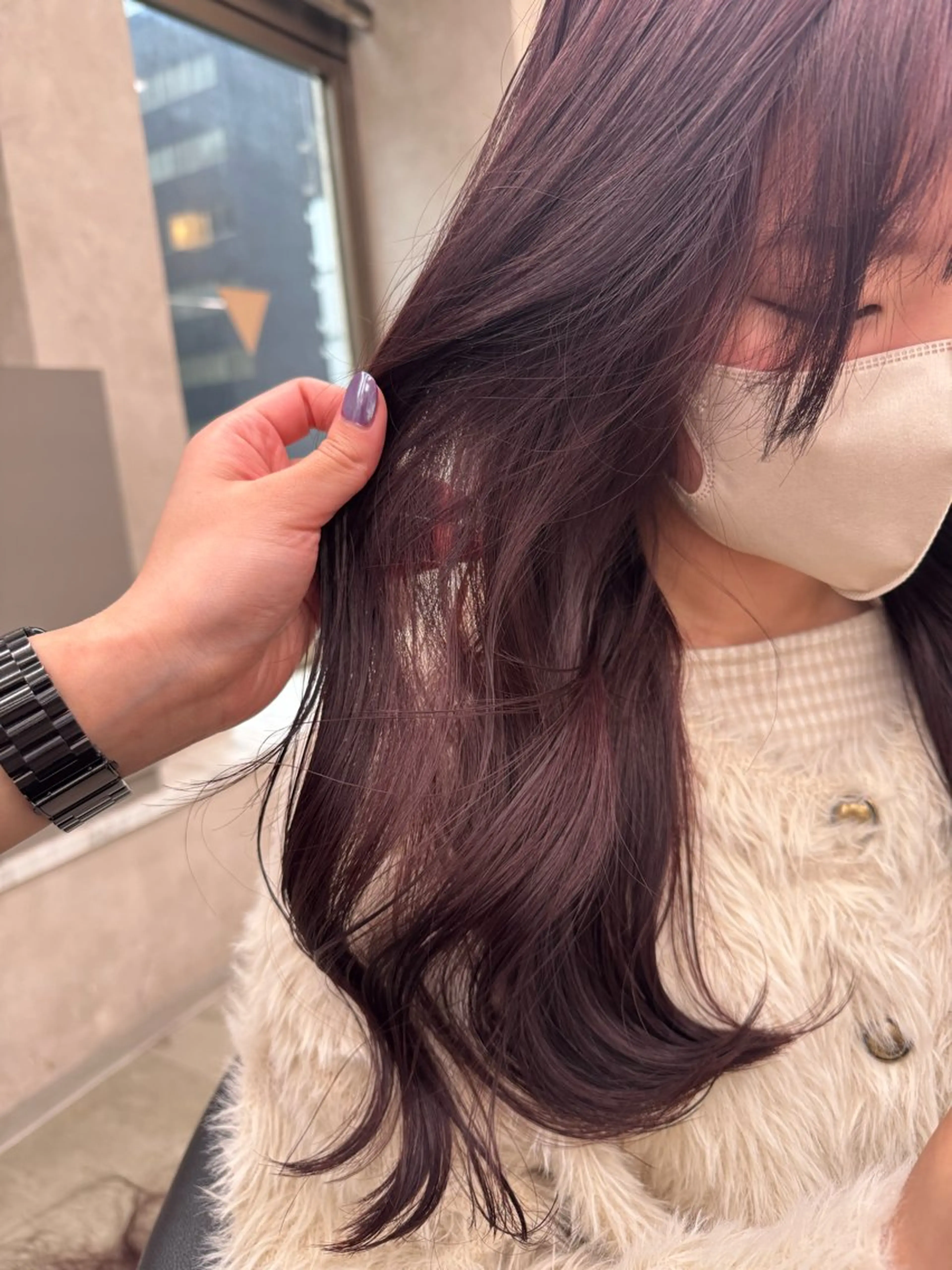 ロング カラー パーマ ヘアアレンジ メンズ キッズ 韓国系🇰🇷🩶 艶暗髪/MEIのヘアスタイル