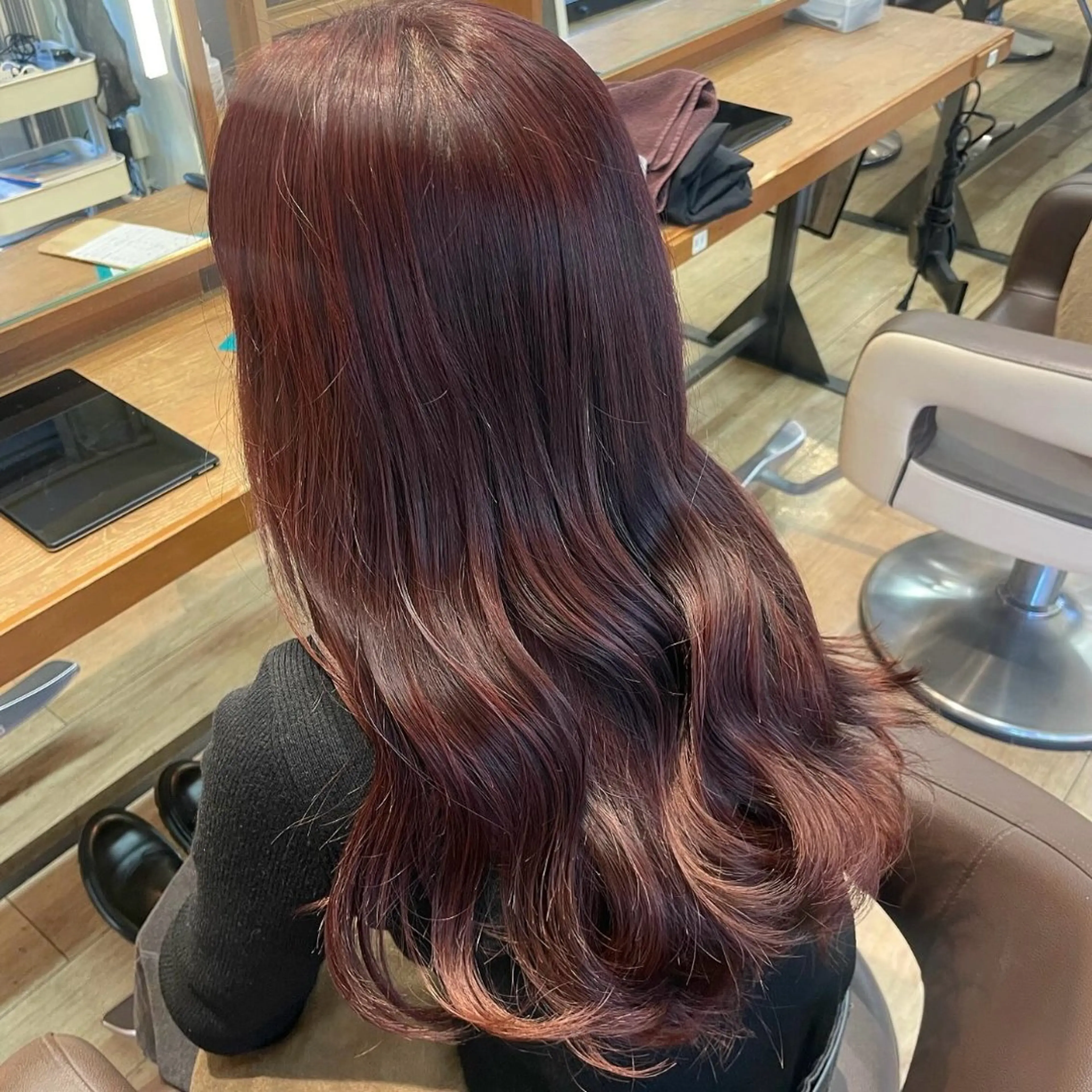 ロング カラー ヘアカラー トリートメント こいき/赤味消し /艶カラー🎀✨のヘアスタイル